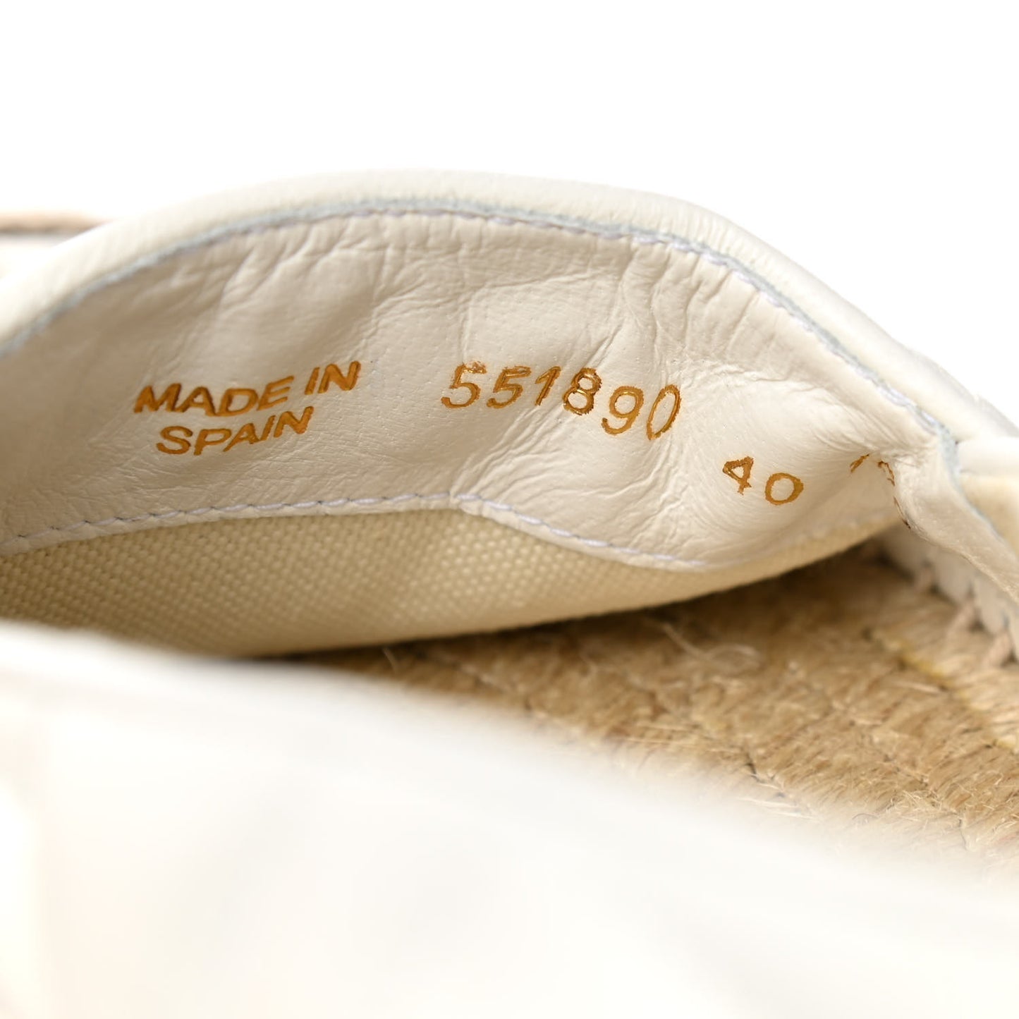 Nappa Matelasse GG Marmont Espadrilles 40 Great White