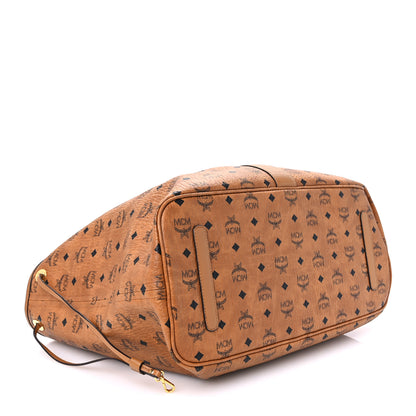 MCM Visetos Large Liz Reversible Shopper Tote Cognac 6 of 19