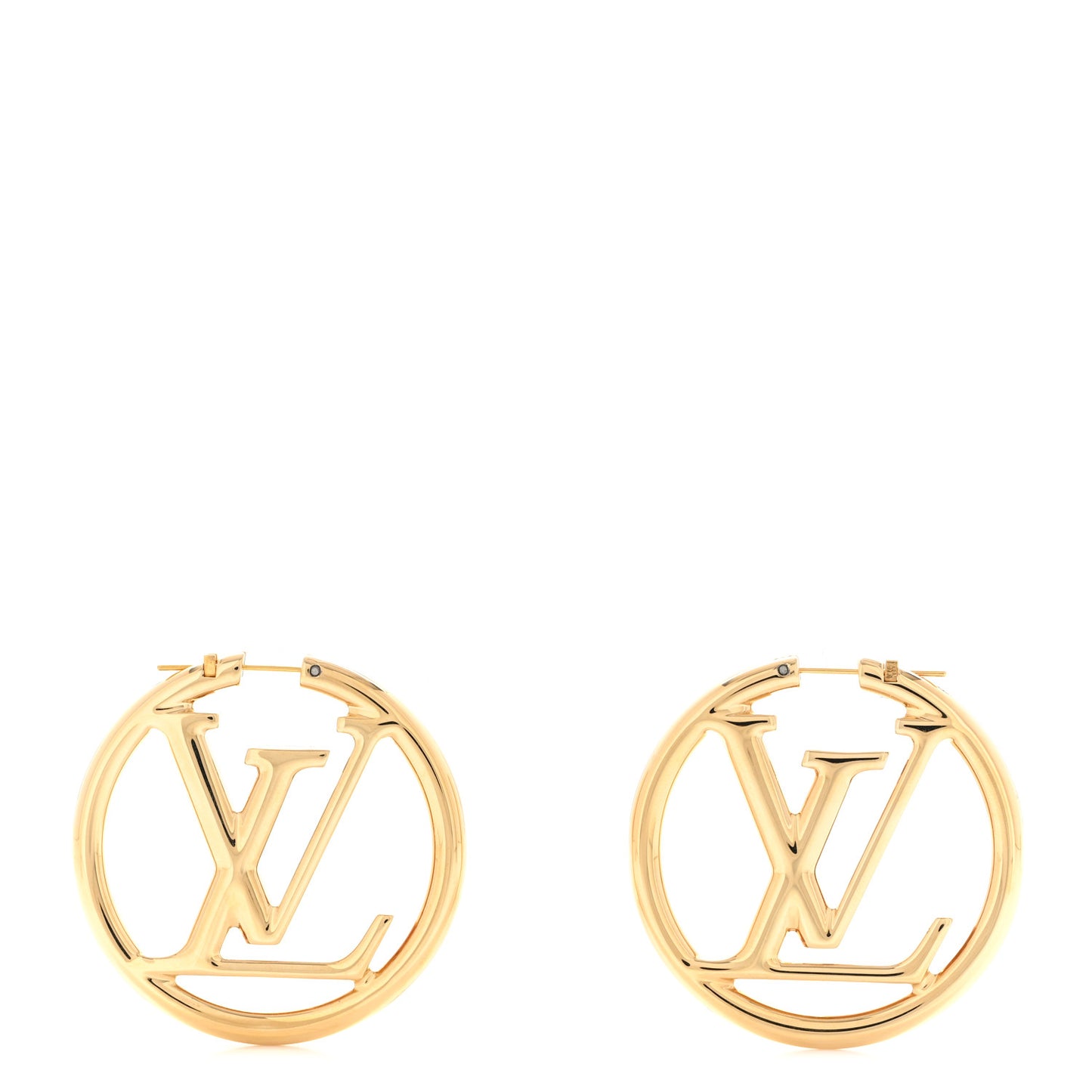Metal Louise Hoop Earrings Gold