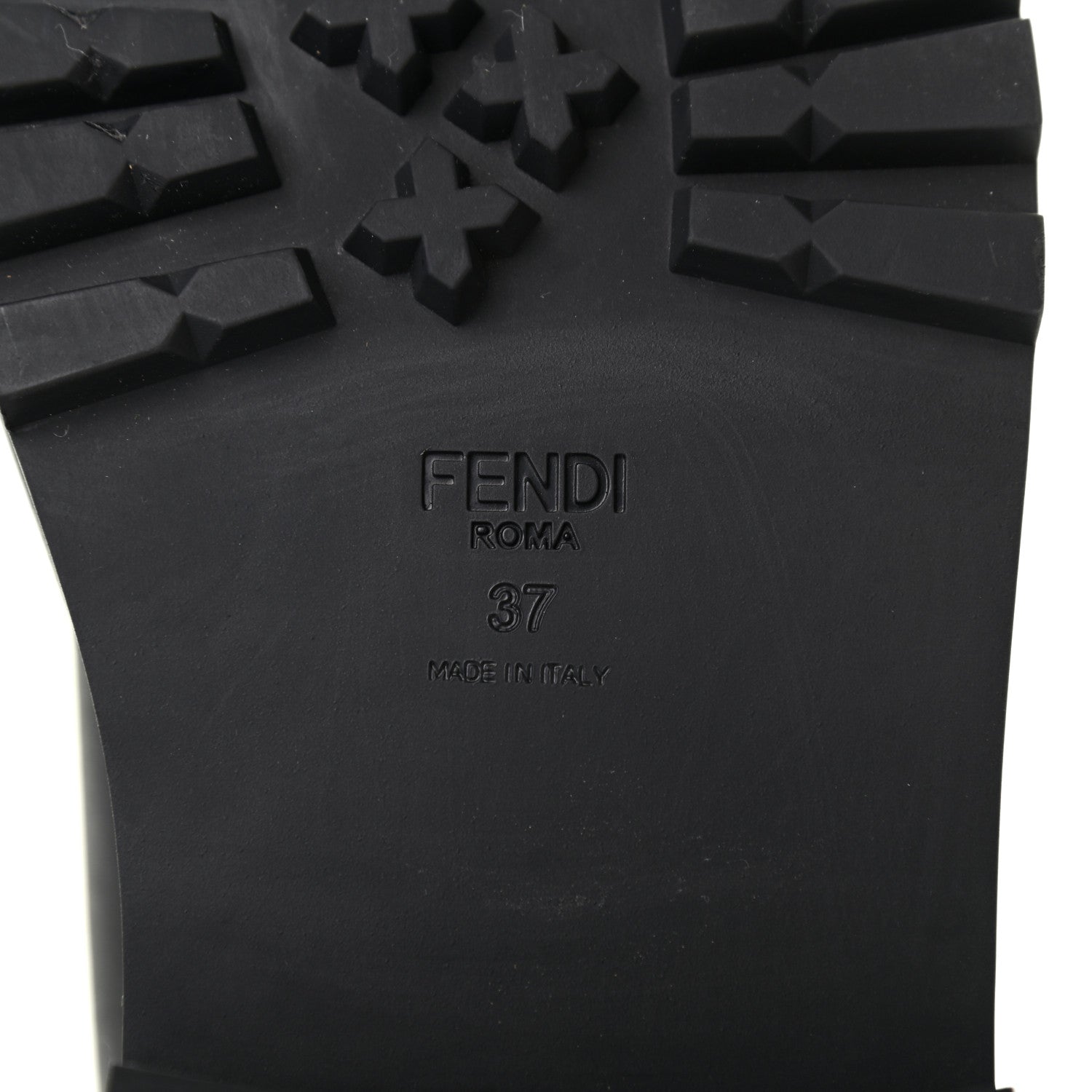 Fendi Vitello Stretch Fabric Logo Tape Rockoko Promenade 50mm Biker Boots 37 Black Yema 6 of 6
