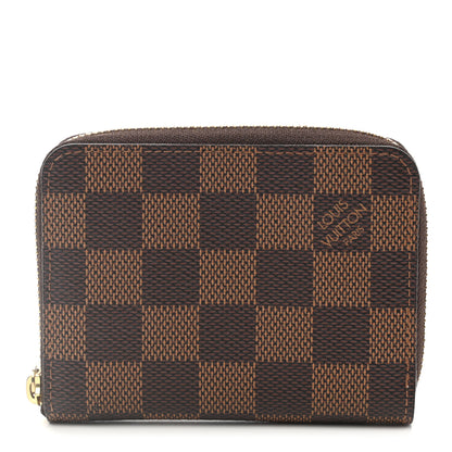 Louis Vuitton Damier Ebene Zippy Coin Purse Rose Ballerine 1 of 10