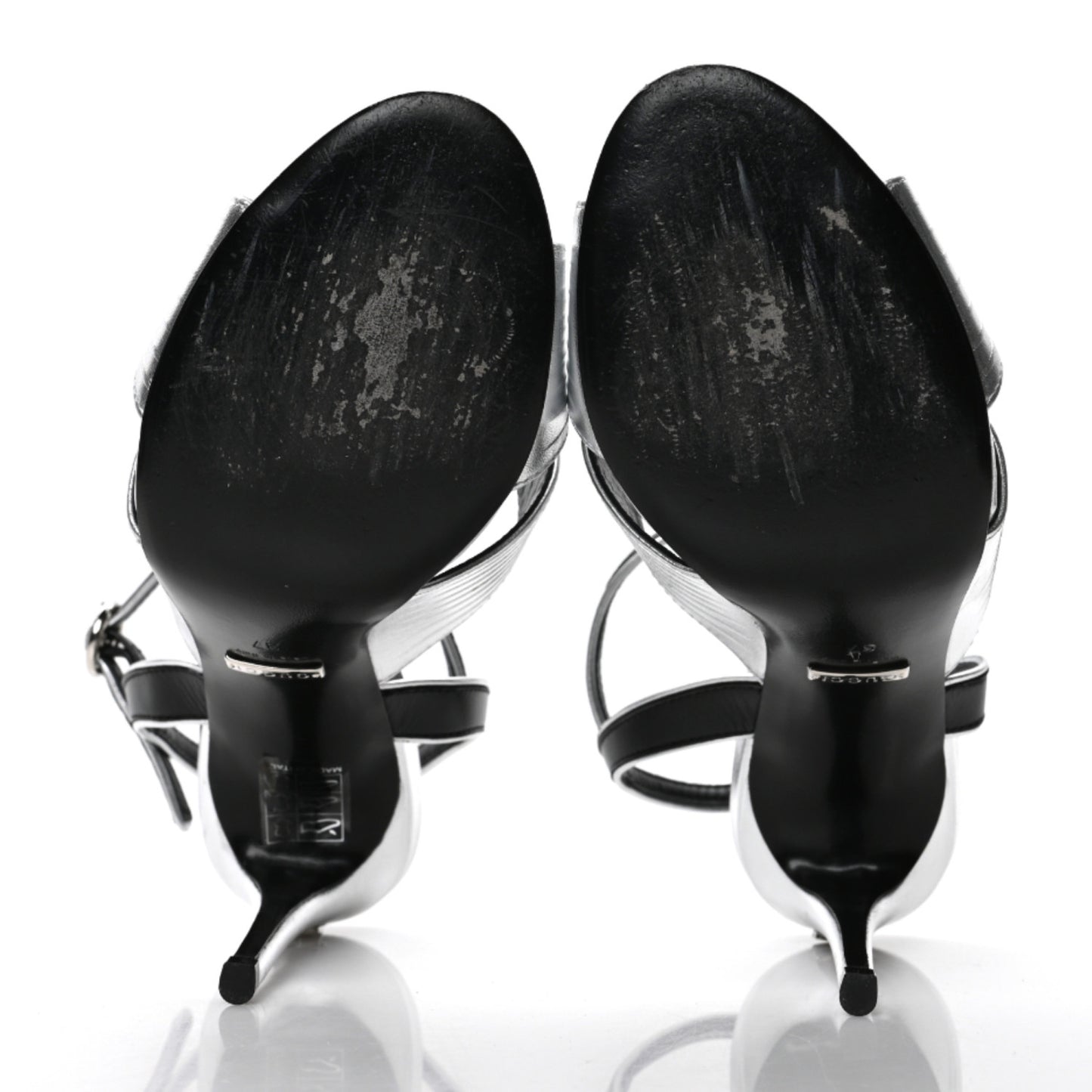 Malaga Kid Webby Crossover High Heel Sandals 37 Silver