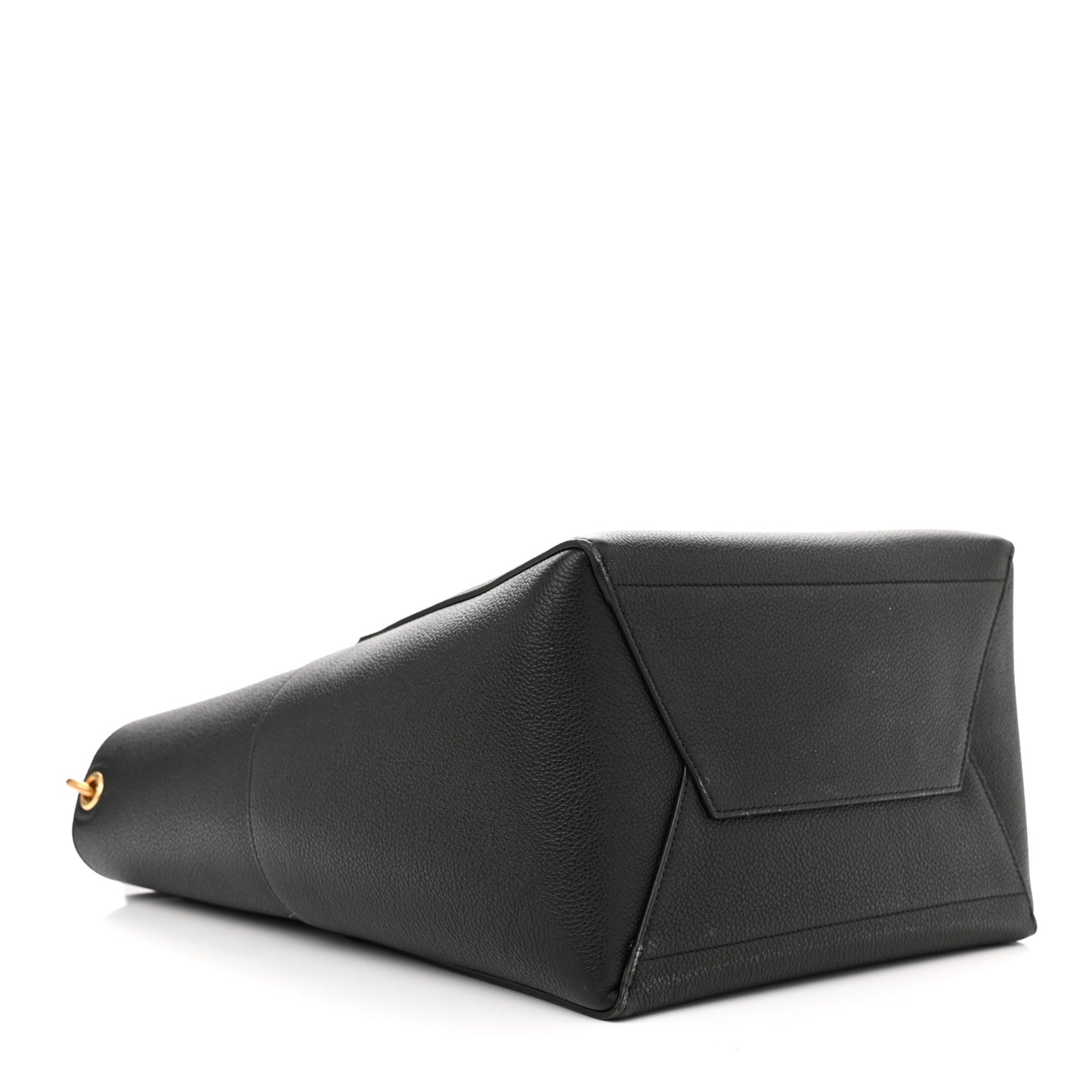 Soft Grained Calfskin Sangle Bucket Bag Black