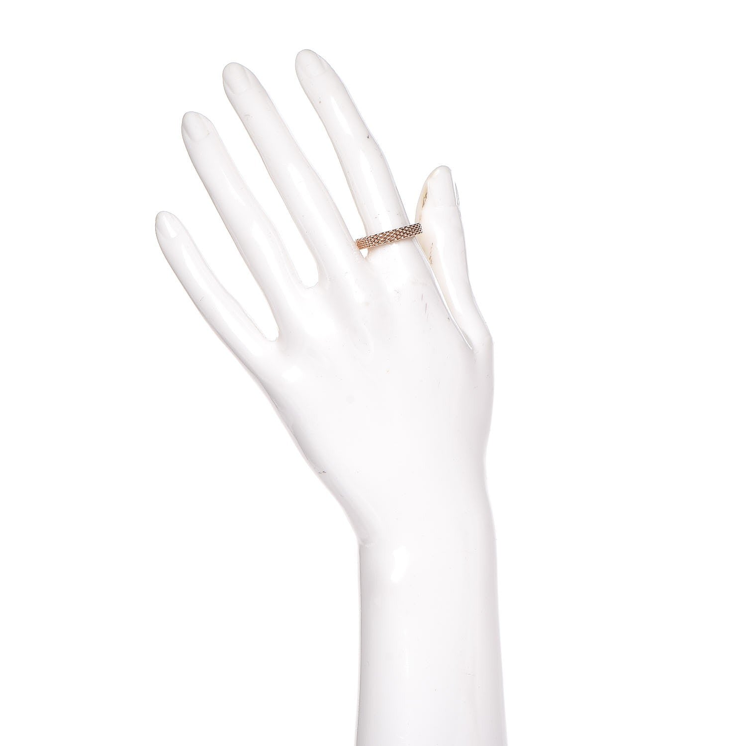 Tiffany 18K Rose Gold Narrow Mesh Somerset Ring 53.1 6.5 2 of 3