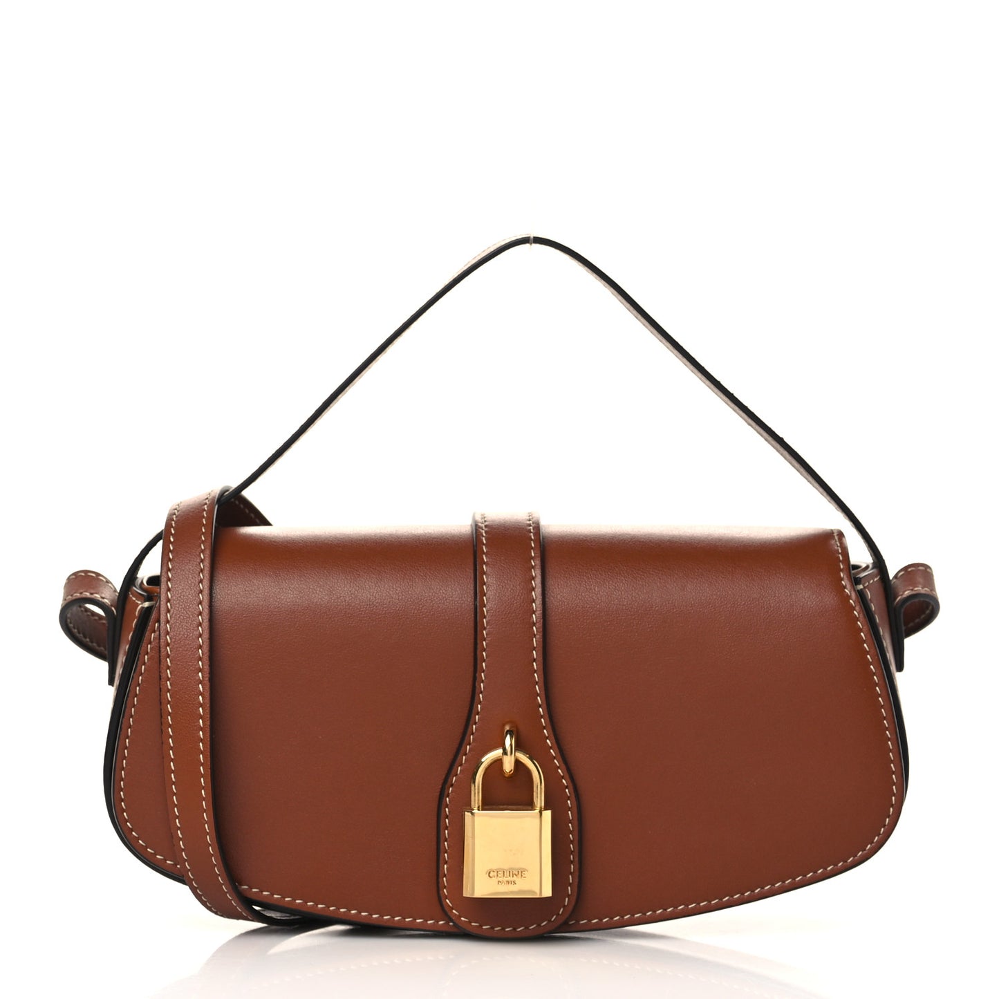 Smooth Calfskin Tabou Clutch On Strap Tan