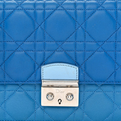 Christian Dior Lambskin Cannage Miss Dior Promenade Pouch Blue 9 of 12