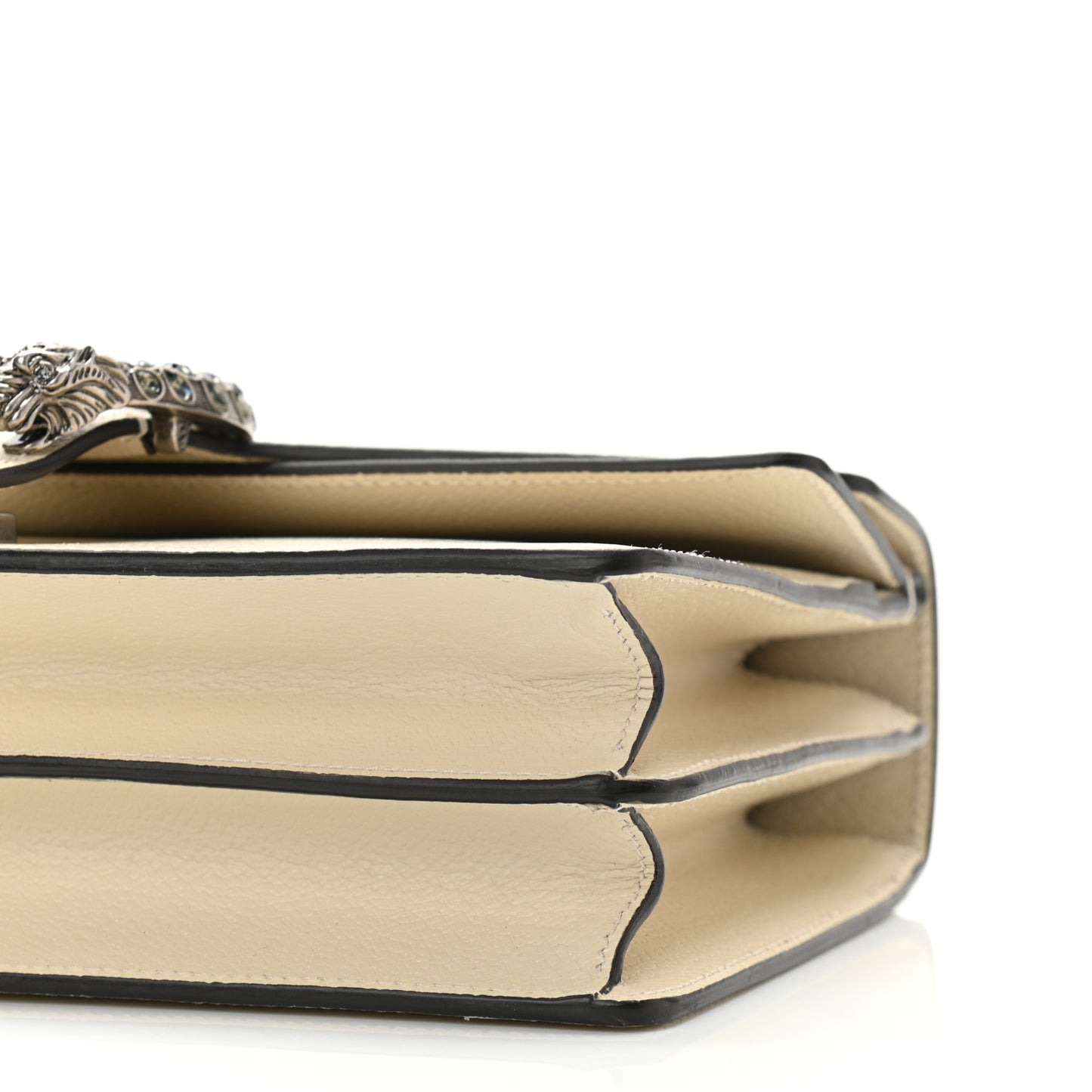 Textured Calfskin Crystal Small Dionysus Shoulder Bag Mystic White