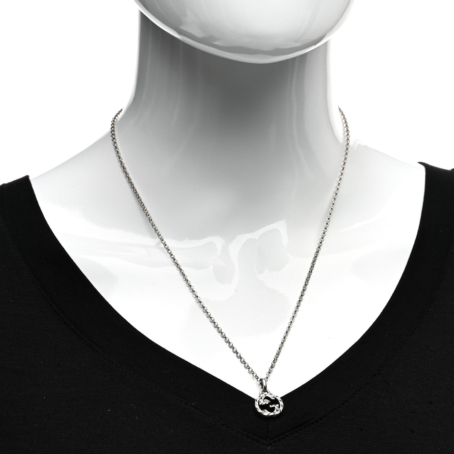 Sterling Silver Interlocking G Pendant Necklace