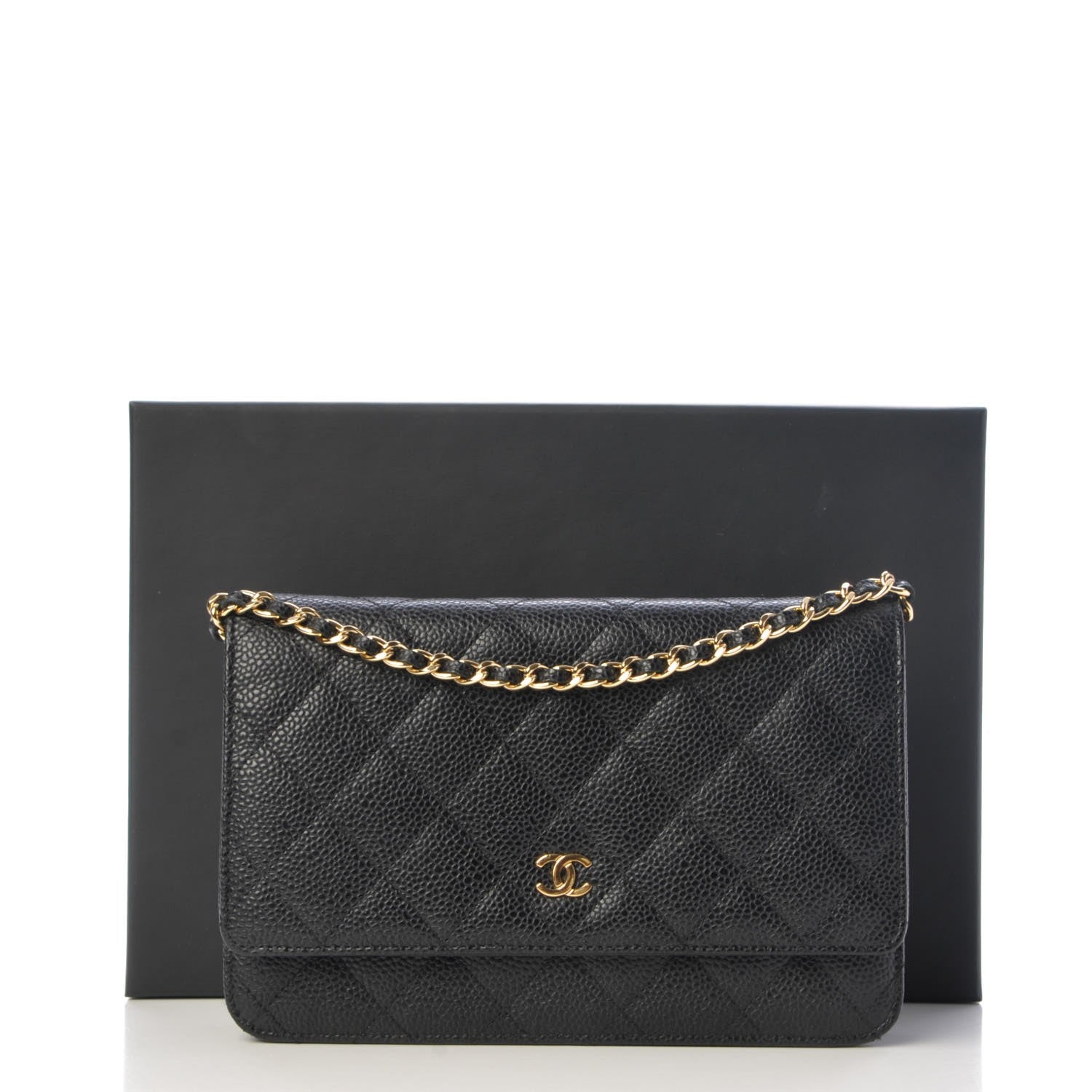 Chanel Caviar Quilted Wallet On Chain WOC Black 9 of 9