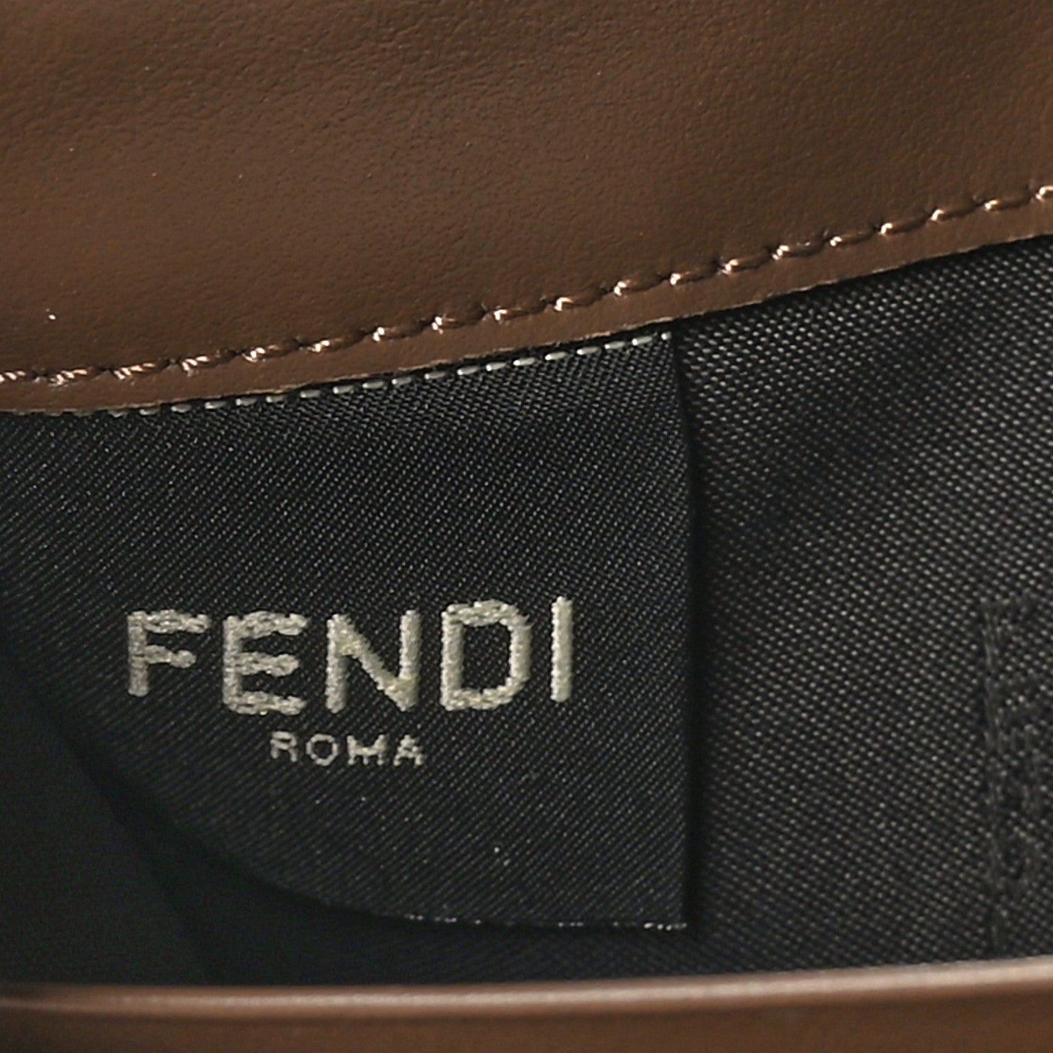 Fendi Vitello Soft F is Fendi Bi-Color FF 1974 Embossed Continental Envelope Wallet On Chain Maya Black 9 of 11