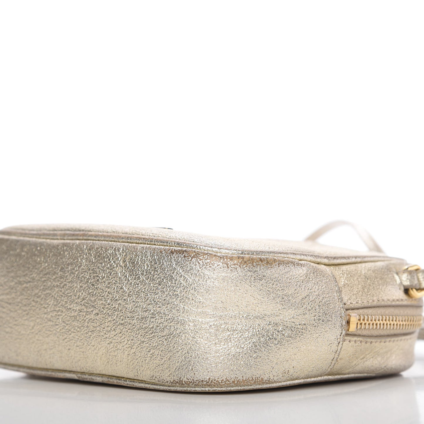 Metallic Calfskin Monogram Blogger Bag Gold