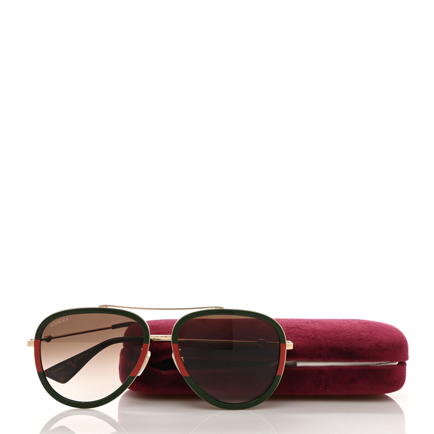 Web Aviator Sunglasses GG0062S Green Red