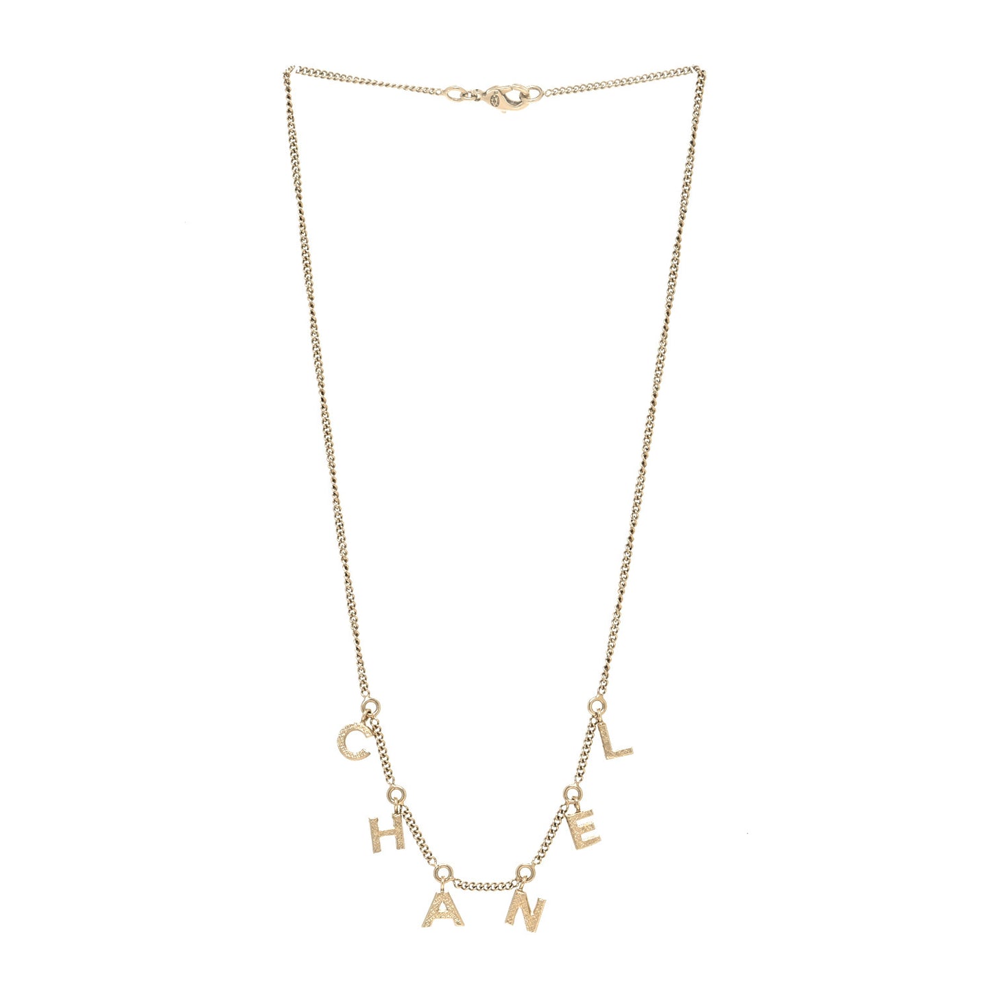 Crystal Logo Necklace Light Gold