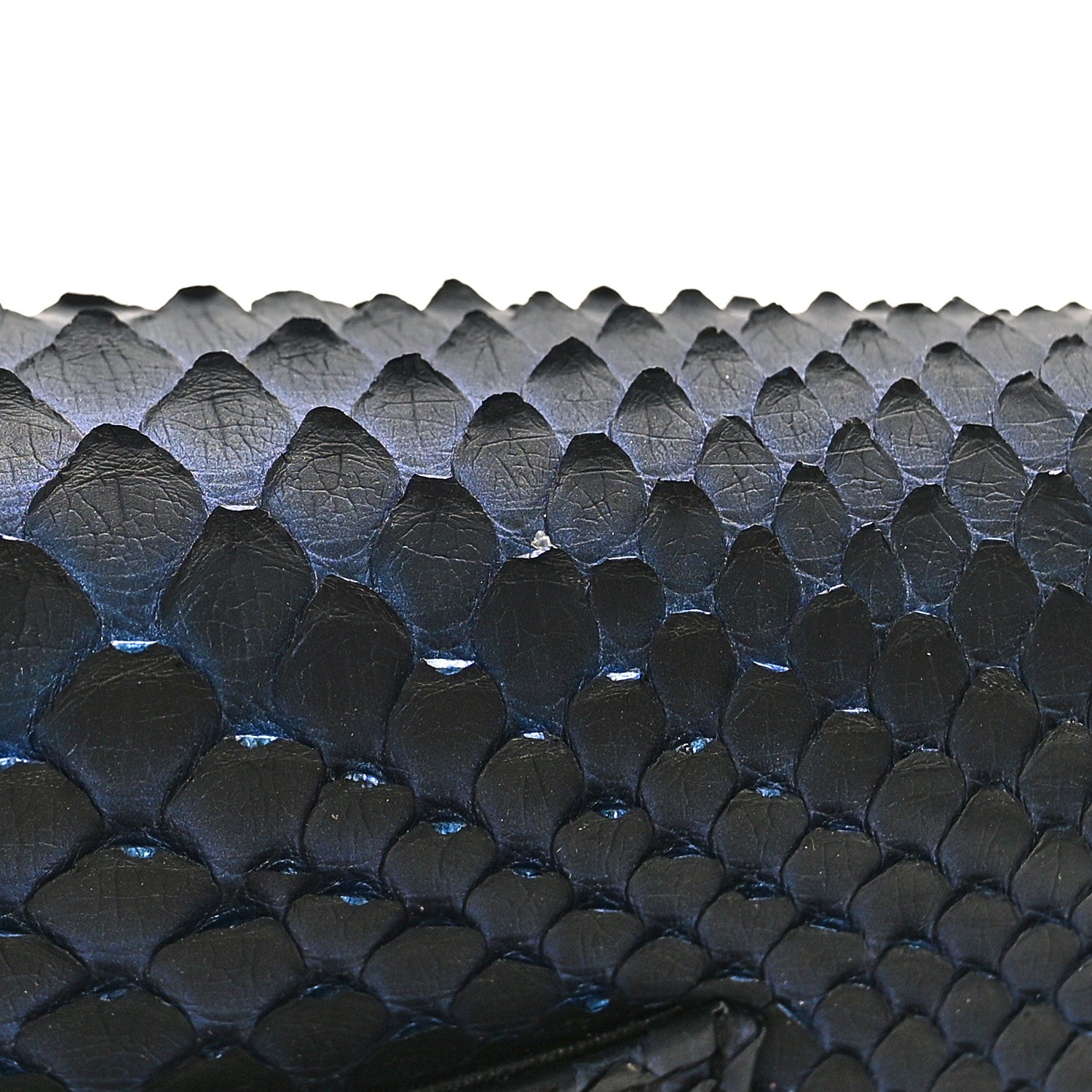 Chanel Snakeskin Wallet On Chain WOC Navy 10 of 12