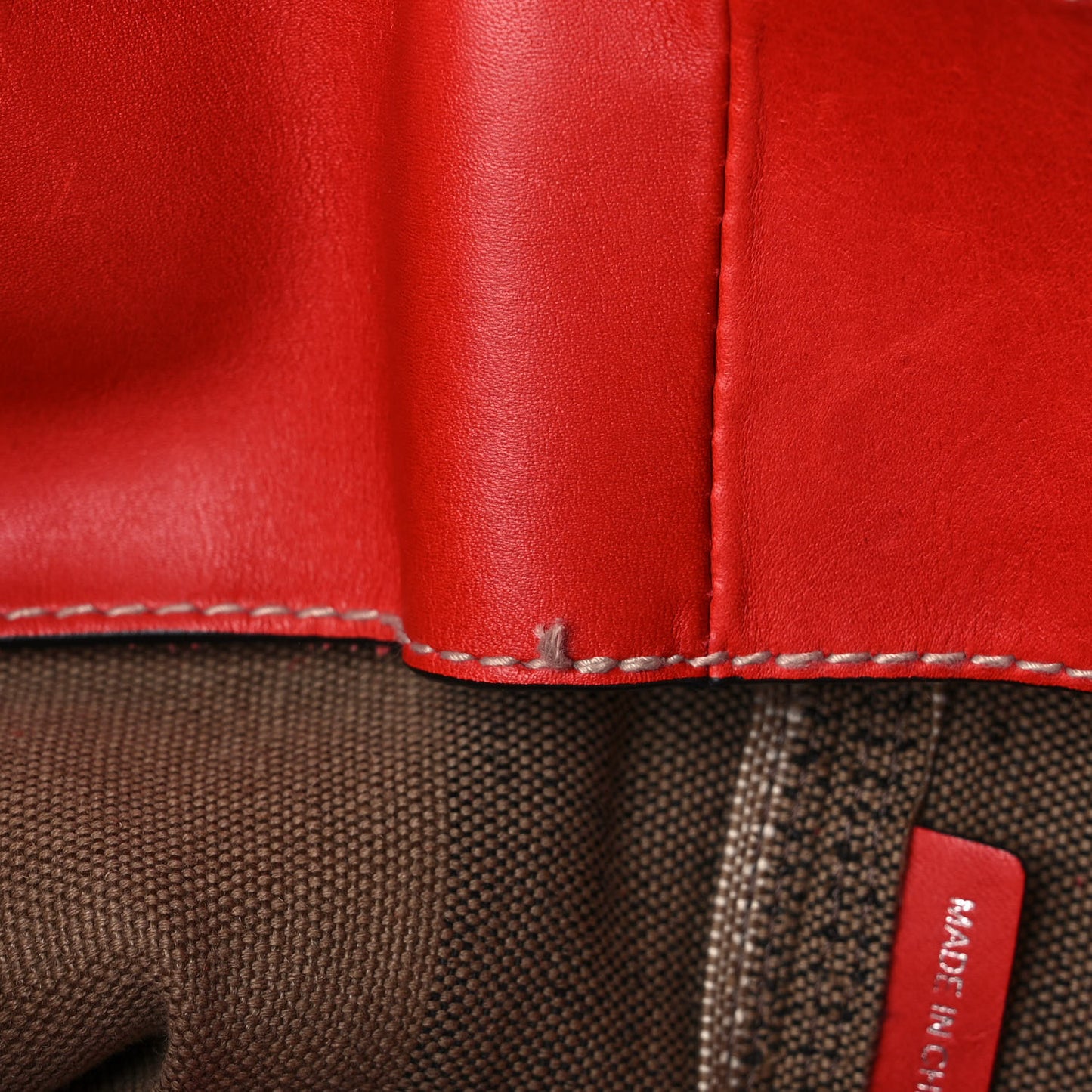 Canvas Mega Check Medium Ashby Hobo Cadmium Red