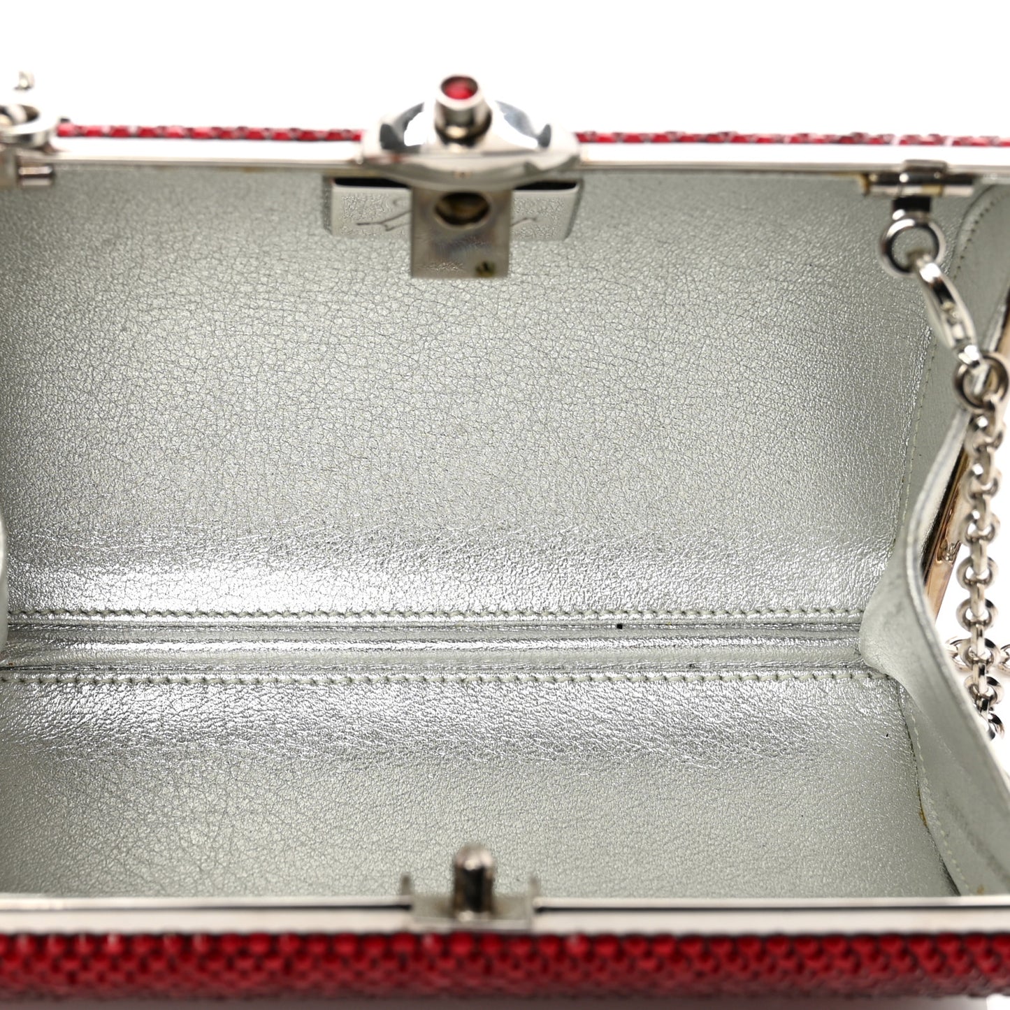 Swarovski Crystal Minaudiere Clutch Red