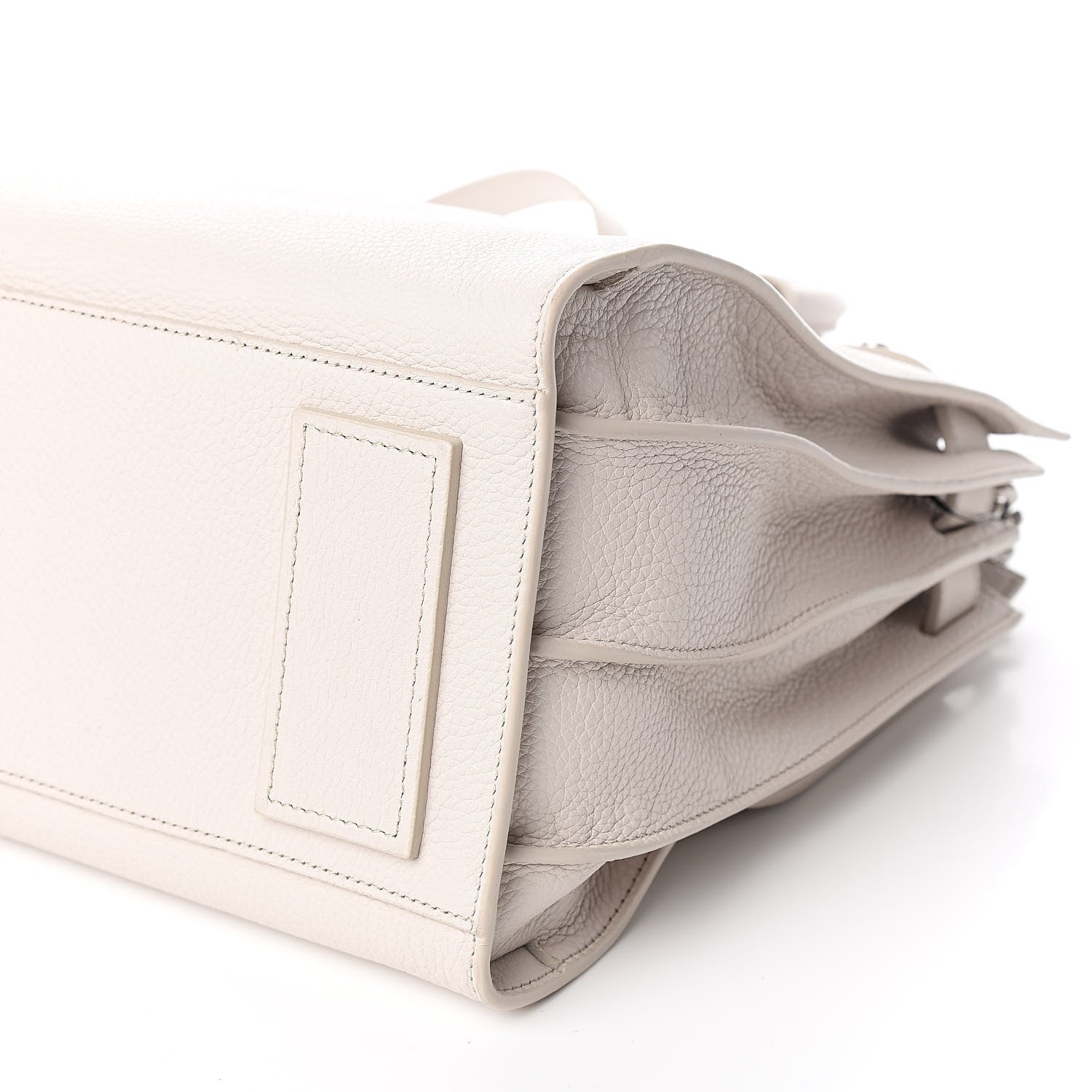 Saint Laurent Grained Calfskin Small Sac De Jour Icy White 8 of 9