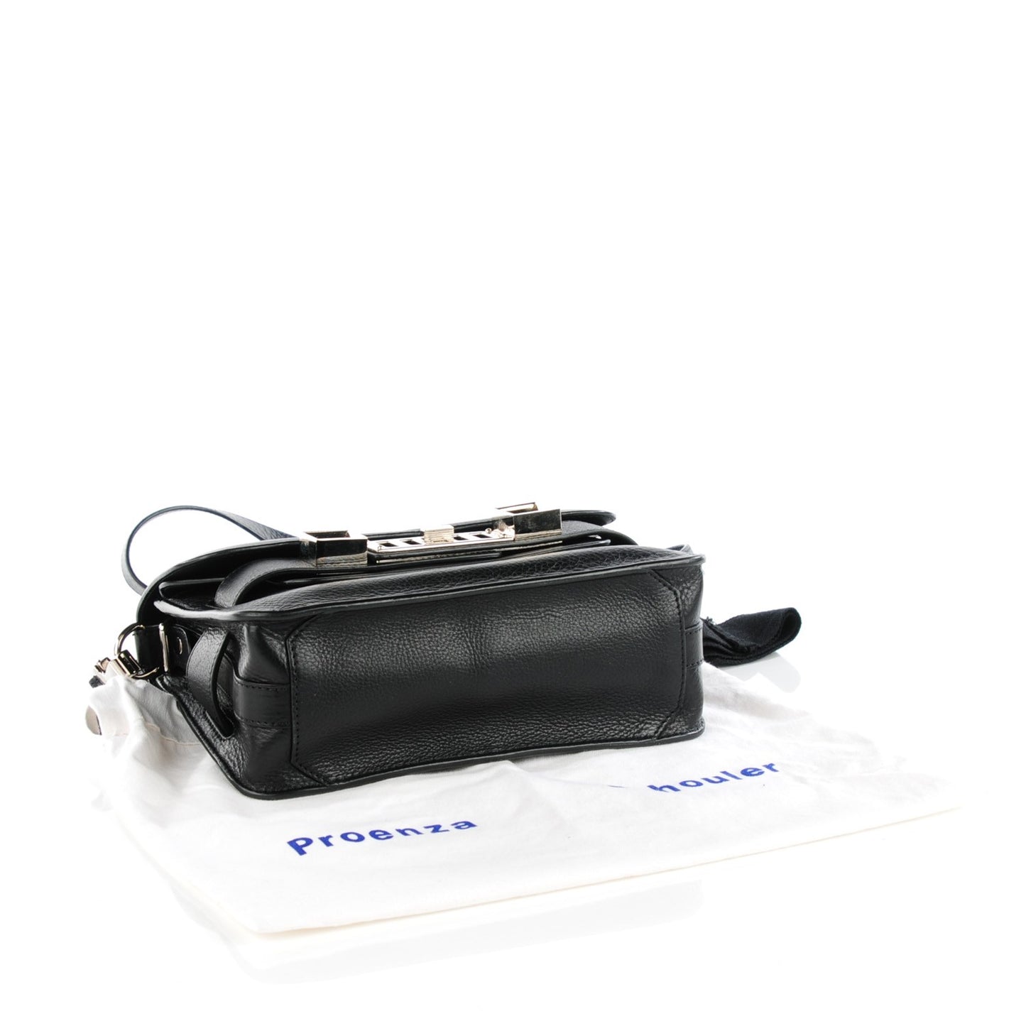 Textured Calfskin Mini PS11 Classic Shoulder Bag Black