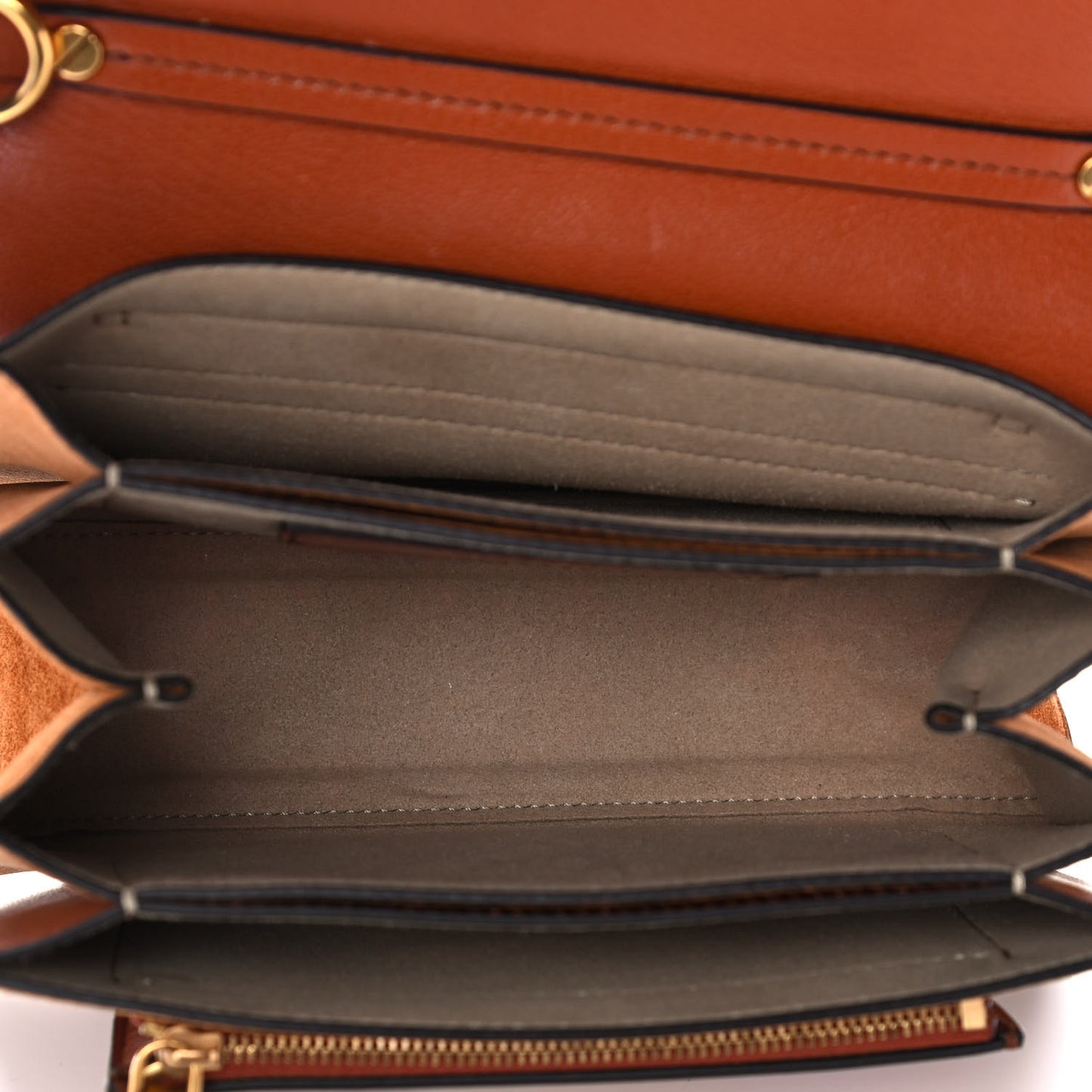 Goatskin Suede Small GV3 Shoulder Bag Chestnut