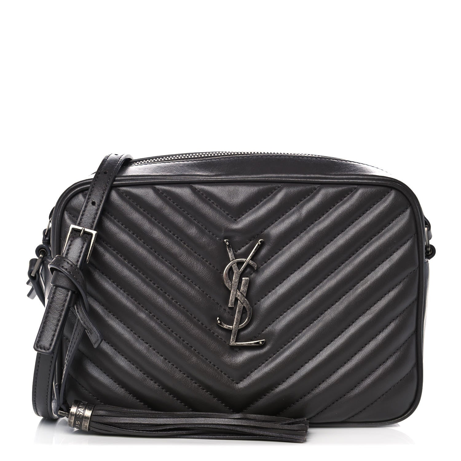 Saint Laurent Calfskin Matelasse Monogram Lou Camera Bag Sea Pebble 1 of 10