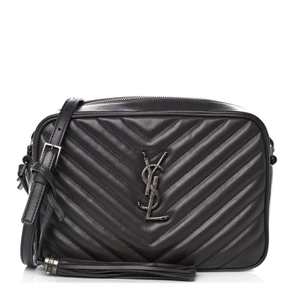 Saint Laurent Calfskin Matelasse Monogram Lou Camera Bag Sea Pebble 1 of 10