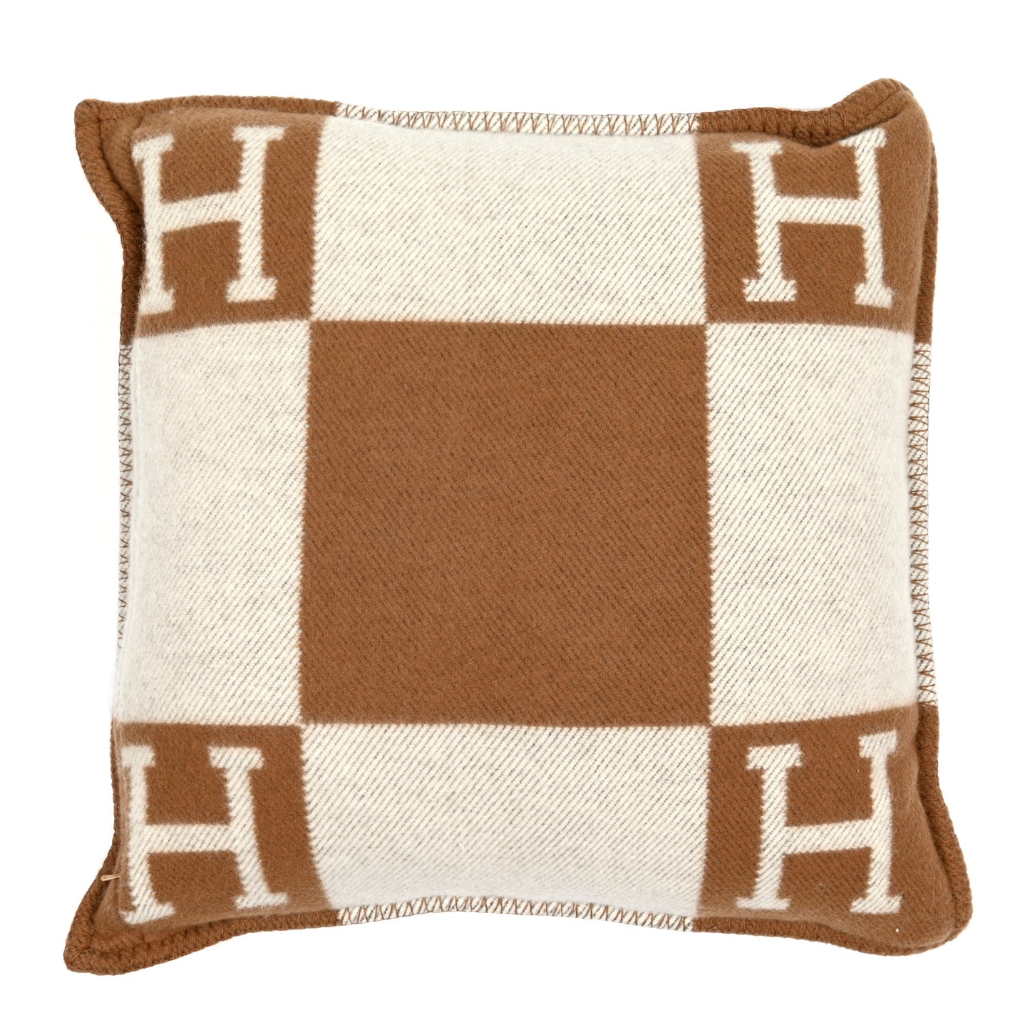 Wool Cashmere Avalon Pillow PM Ecru Camel