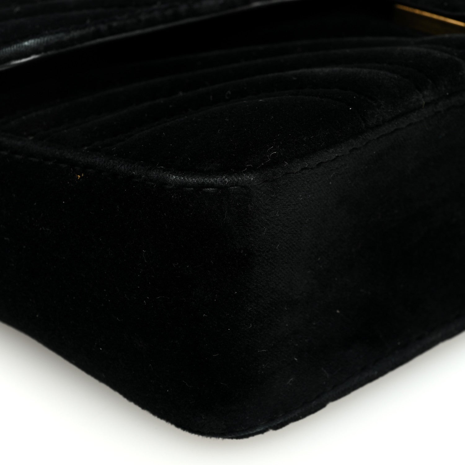 Gucci Velvet Matelasse Mini GG Marmont Shoulder Bag Black 10 of 11