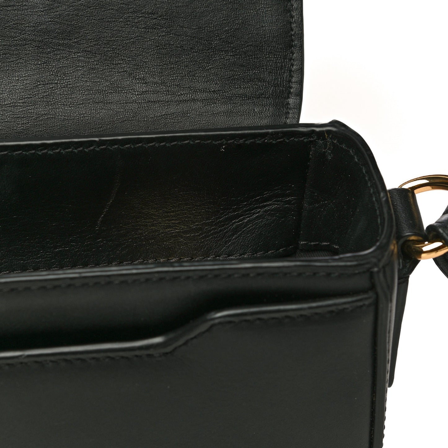 Calfskin Small Lia Sling Black Pale Gold Hardware