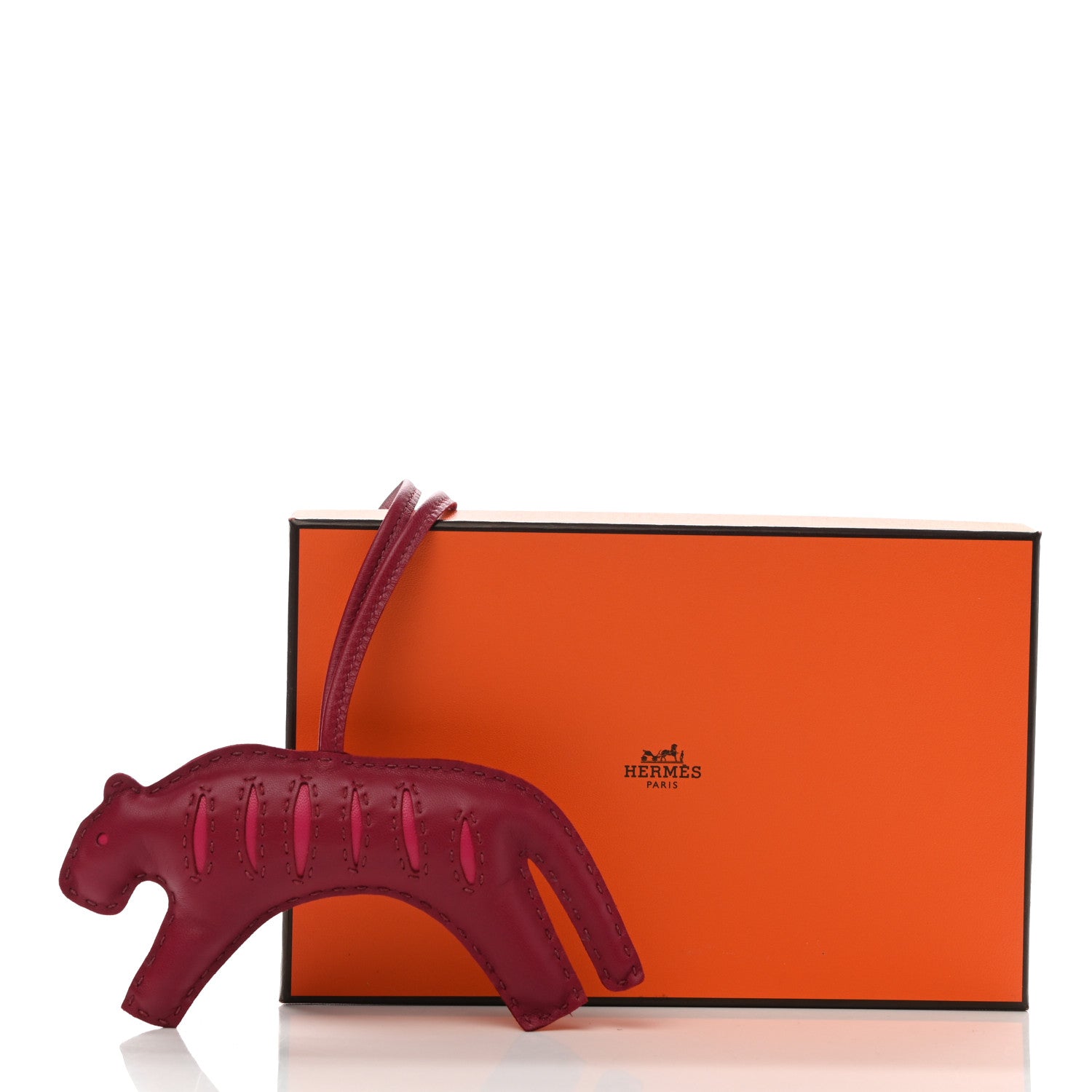 Hermes Milo Lambskin Rooroo Bag Charm Rouge H Rose Ete 4 of 4