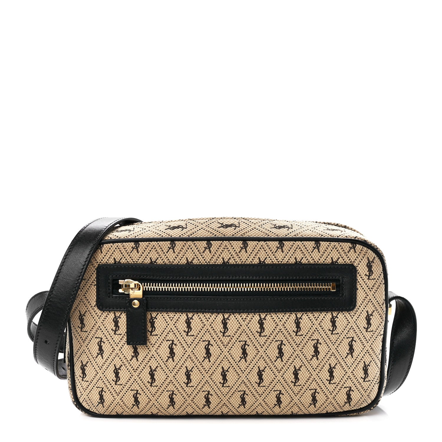 Saint Laurent Canvas Monogram All Over Camera Bag Beige 1 of 11