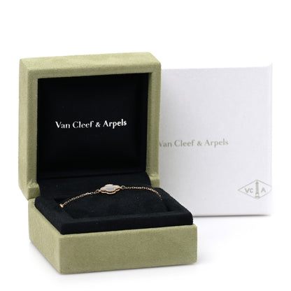 Van Cleef & Arpels 18K Yellow Gold Mother of Pearl Sweet Alhambra Bracelet 4 of 4
