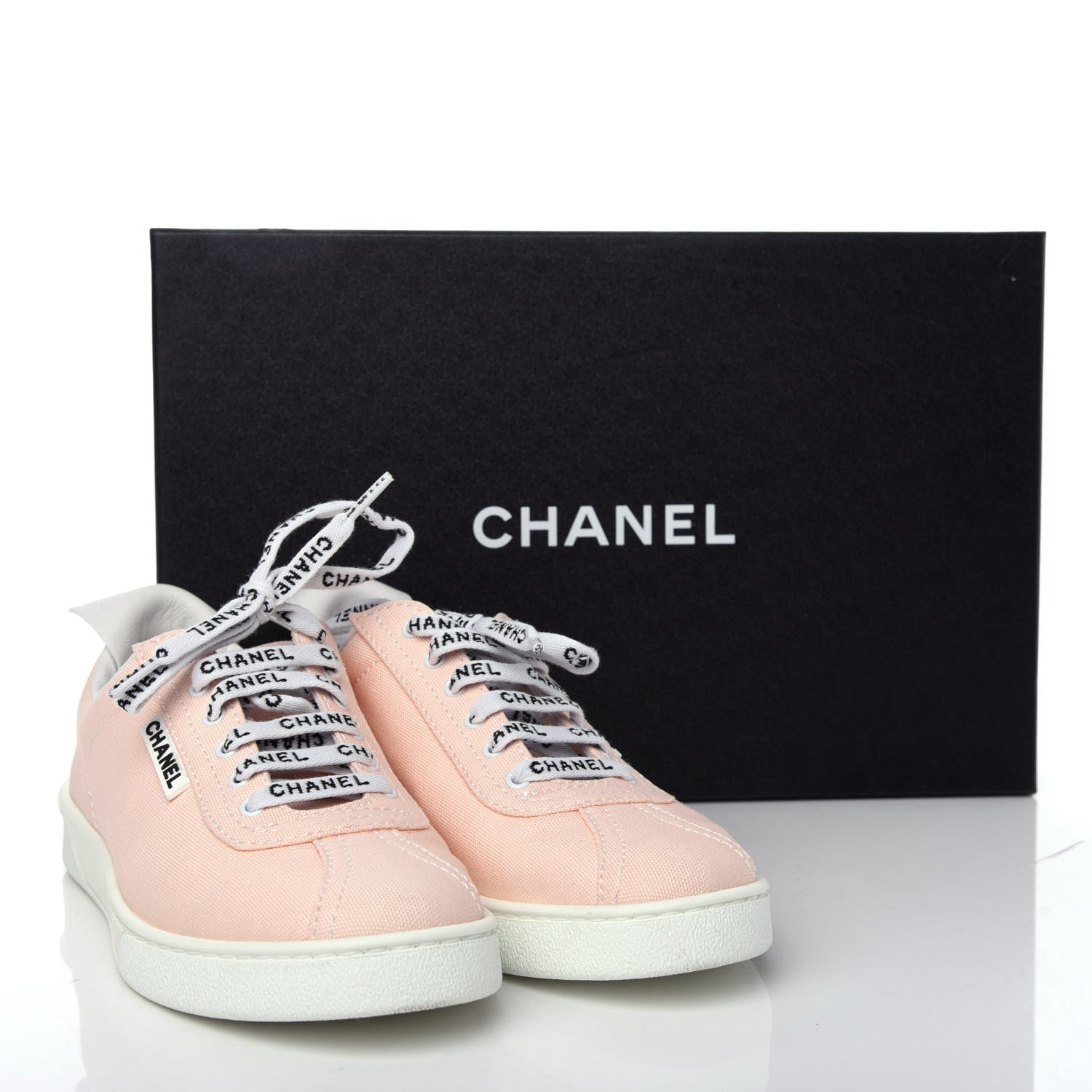 Chanel Canvas Womens Sneakers 38 Light Pink 11 of 11