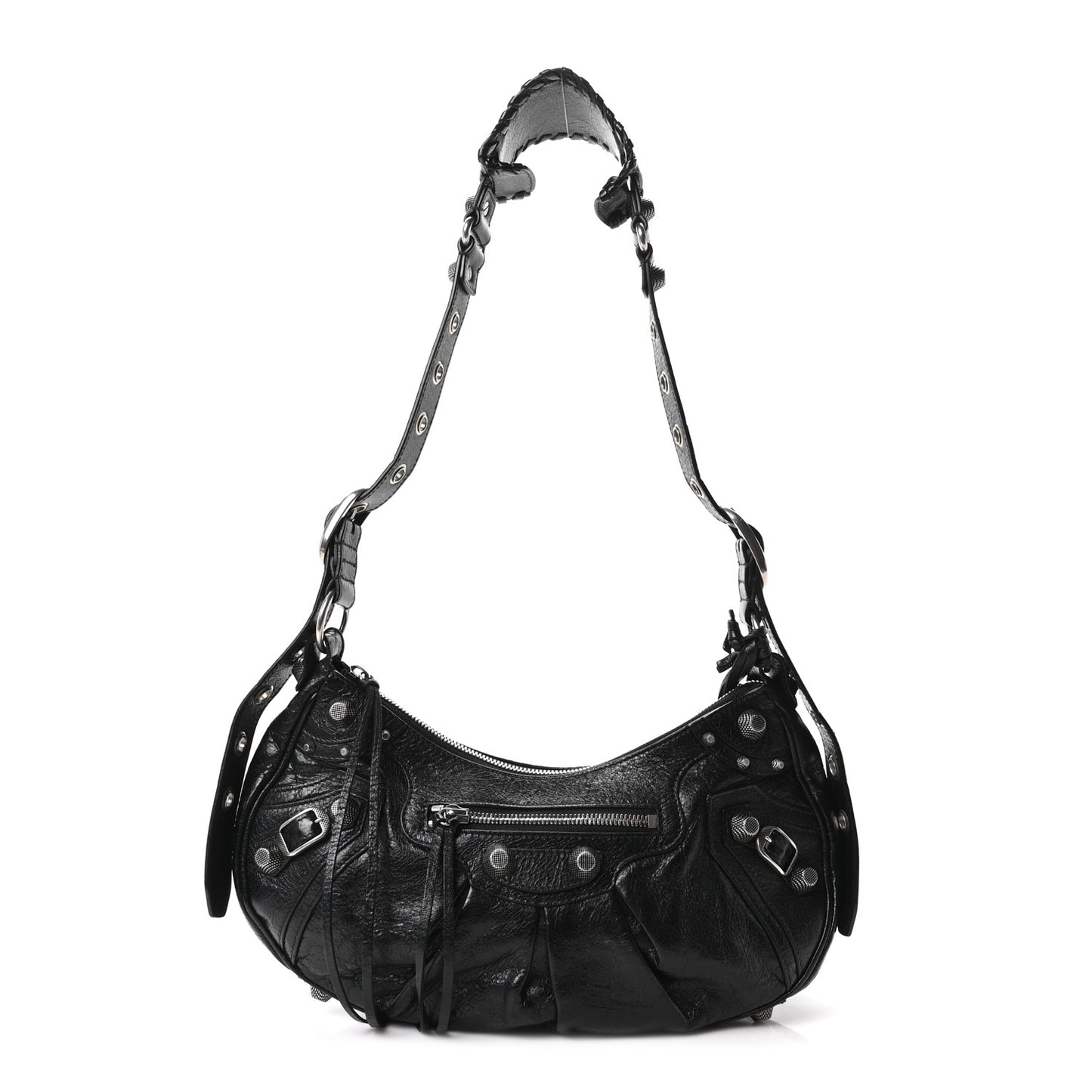 Agneau Arena Small Le Cagole Shoulder Bag Black