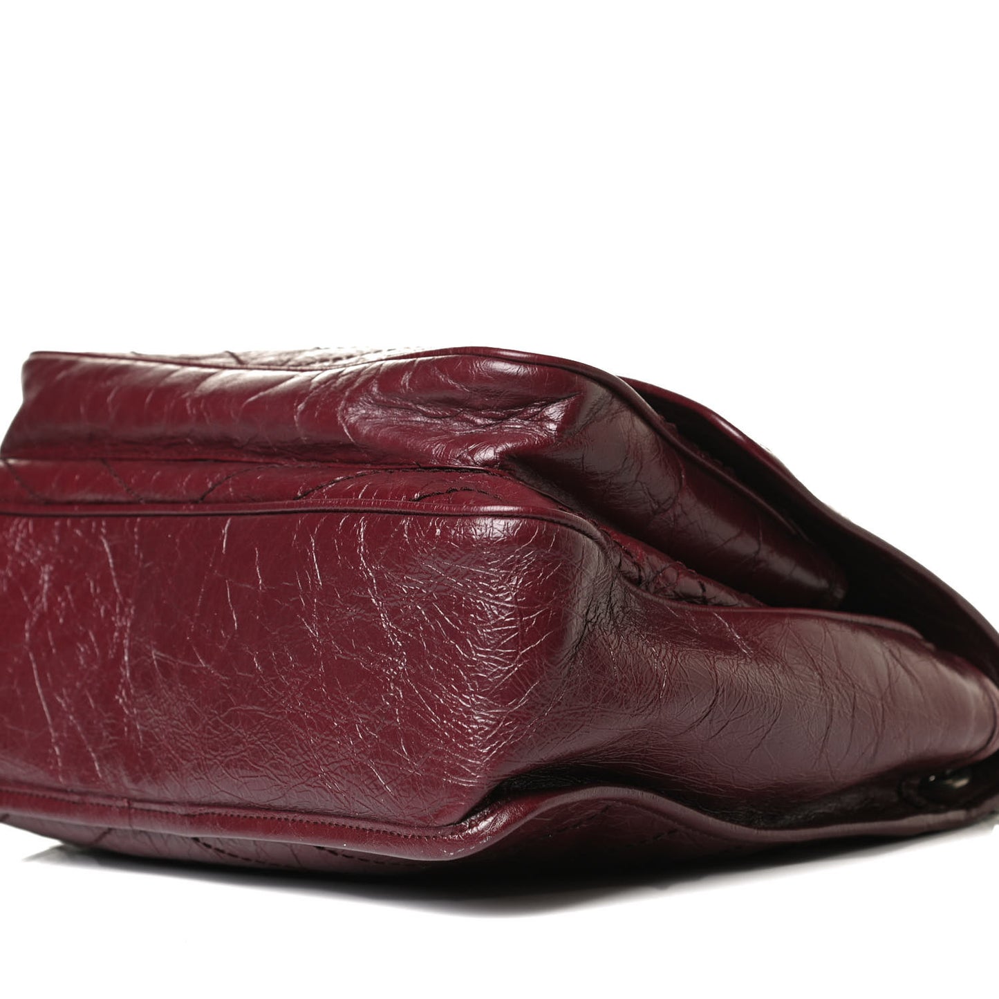 Crinkled Calfskin Matelasse Monogram Large Niki Chain Satchel Rouge Legion