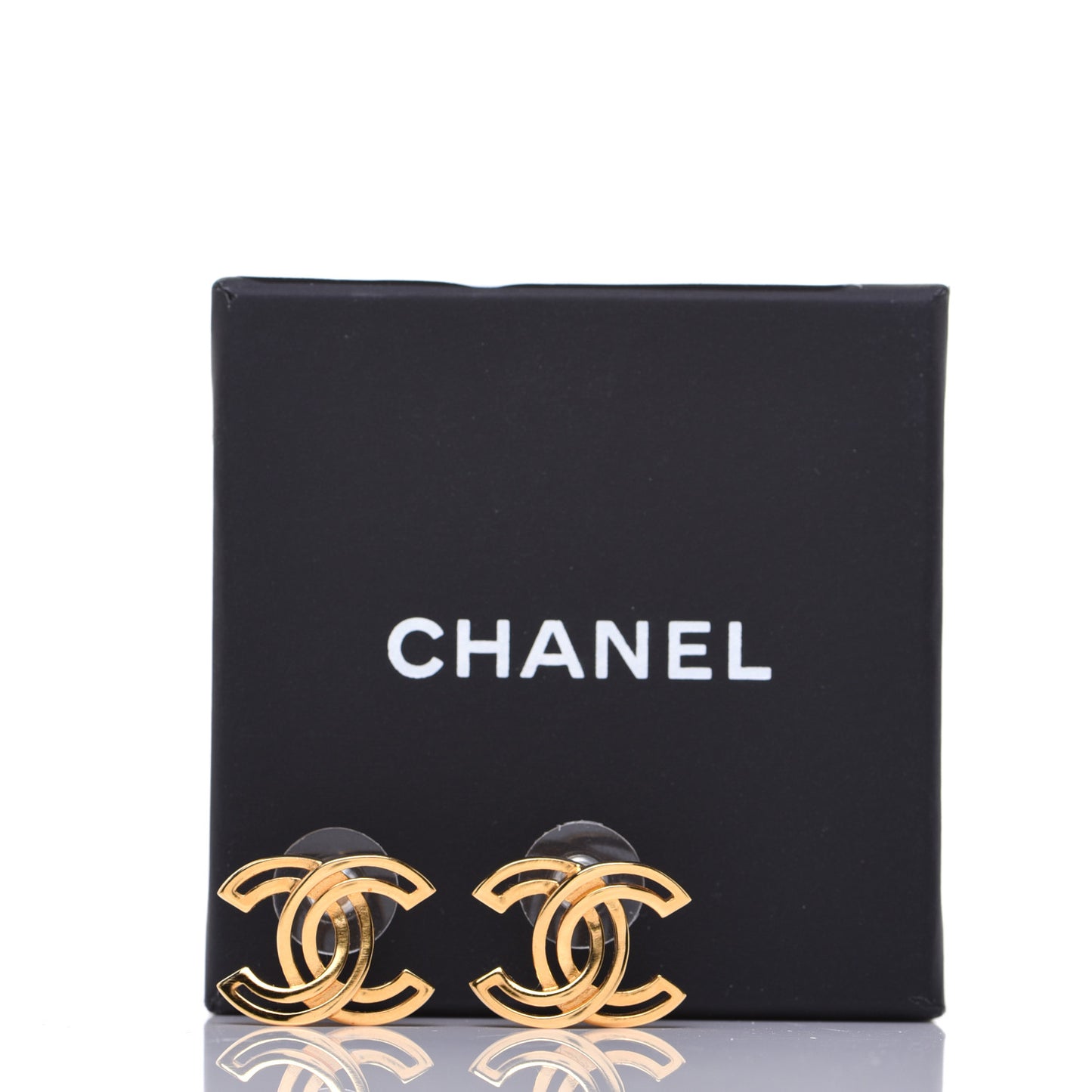 Metal Obazine CC Earrings Gold