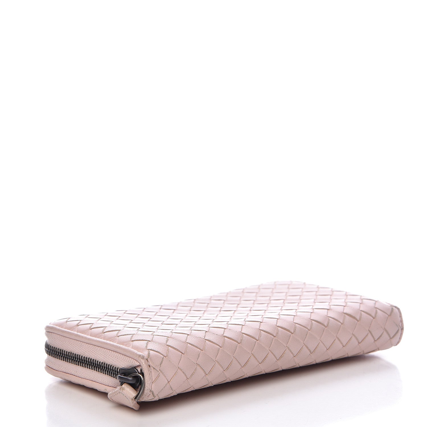Bottega Veneta Nappa Intrecciato Zip Around Wallet Lotus 4 of 17