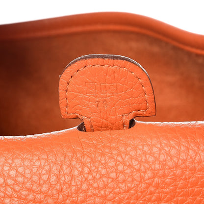 Hermes Taurillon Clemence Evelyne III PM Orange 7 of 11