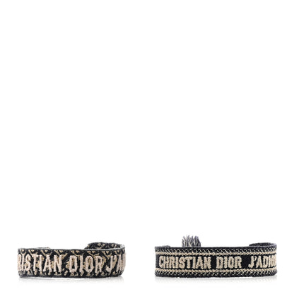 Christian Dior Woven Cotton J'Adior Friendship Bracelet Set Navy 1 of 5