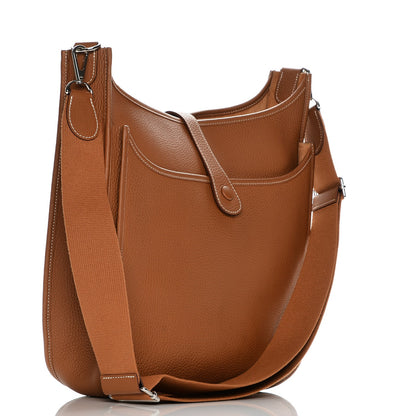 Hermes Taurillon Clemence Evelyne III GM Gold 3 of 8