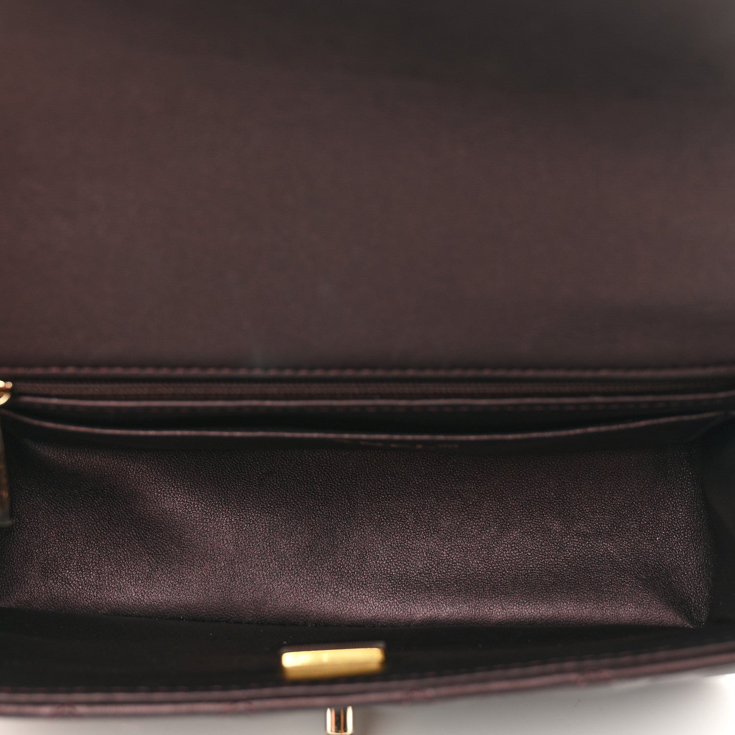 Chanel Iridescent Lambskin Quilted Mini Top Handle Rectangular Flap Burgundy 6 of 10