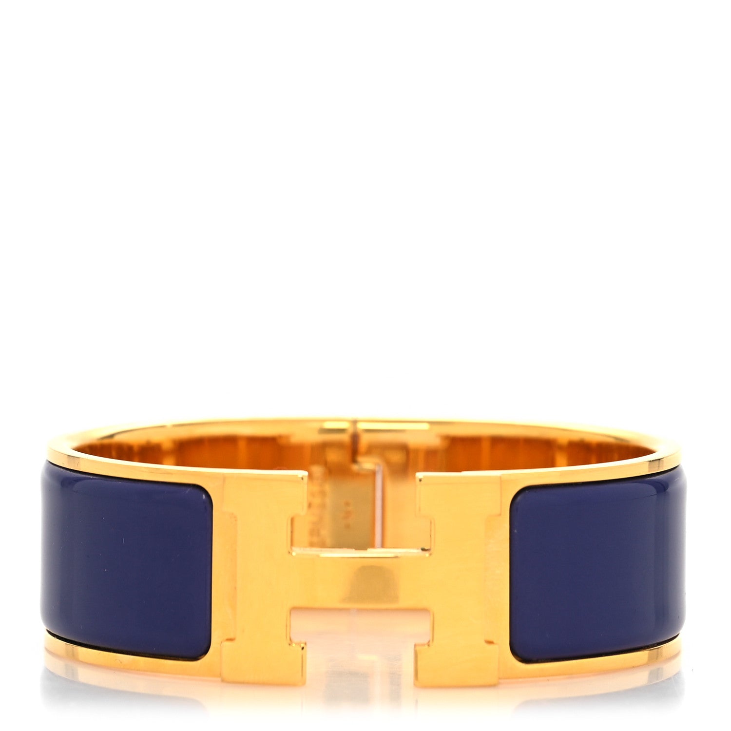 Hermes Enamel Wide Clic Clac H Bracelet GM Pourpre 1 of 5