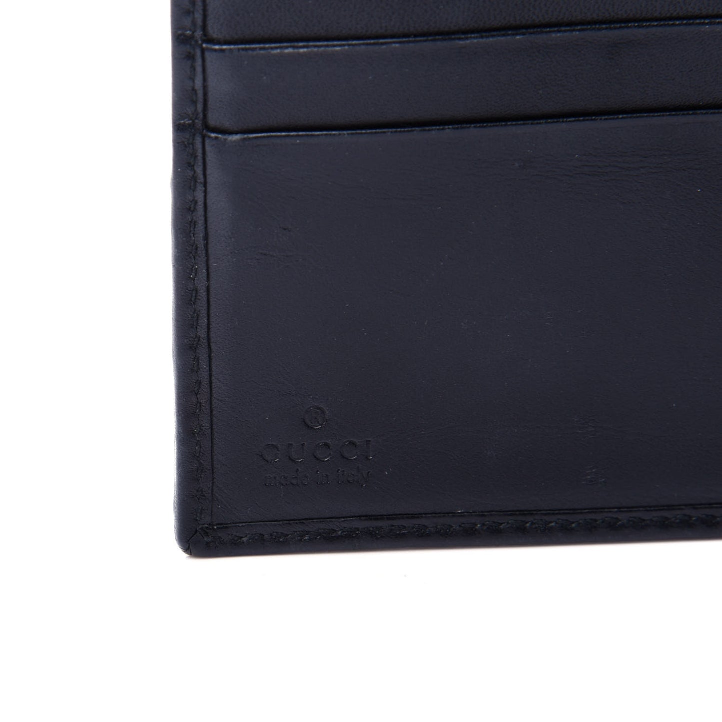 Calfskin Web Compact Wallet Black