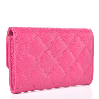Chanel Caviar Quilted Flap Card Holder Pink 3 of 8