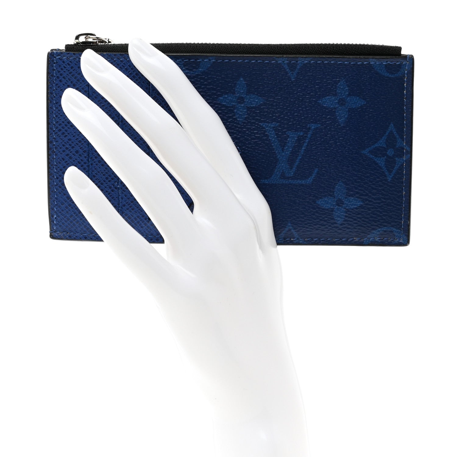 Louis Vuitton Monogram Taiga Coin Card Holder Cobalt 2 of 6