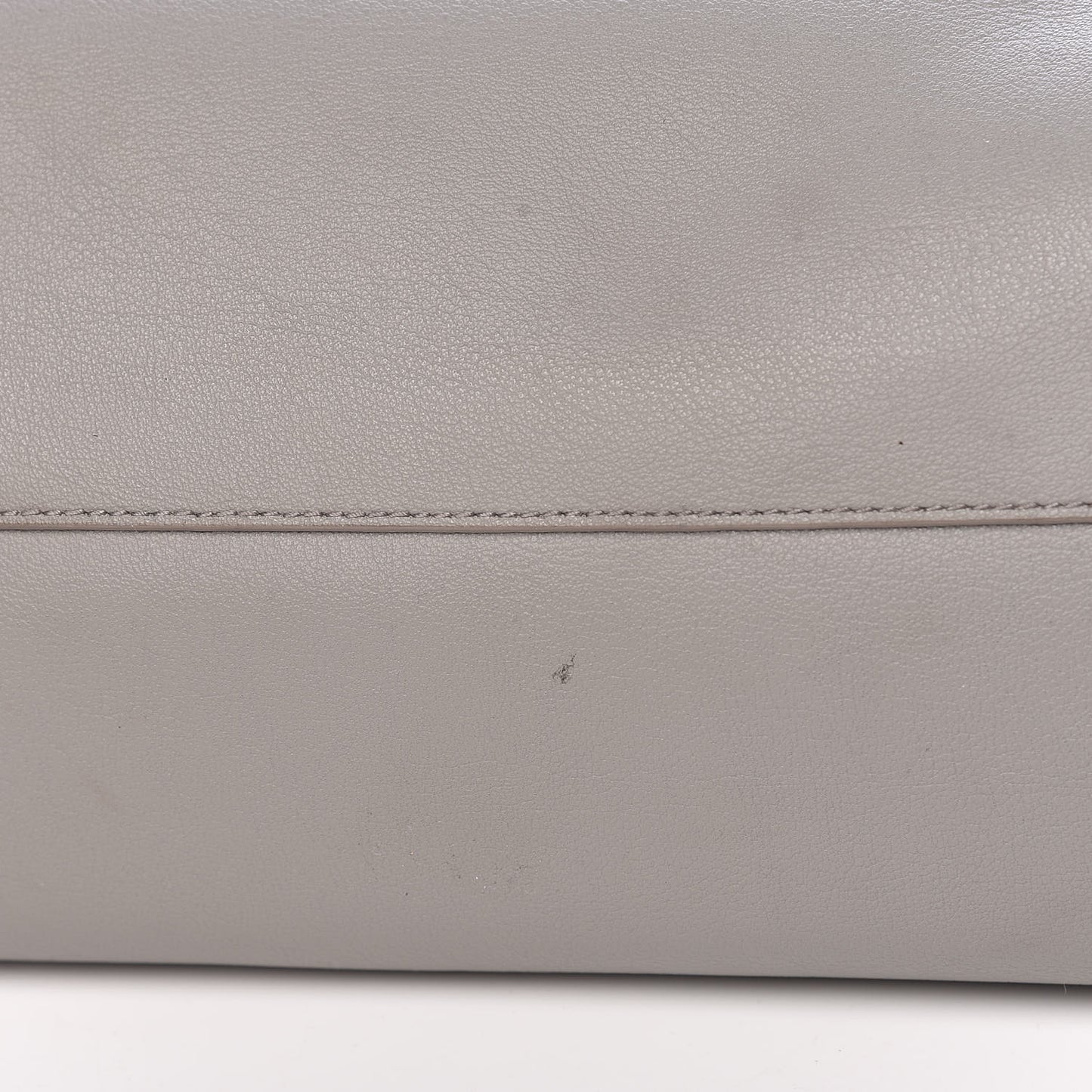 Calfskin Large Shopping Tote Oyster Gray