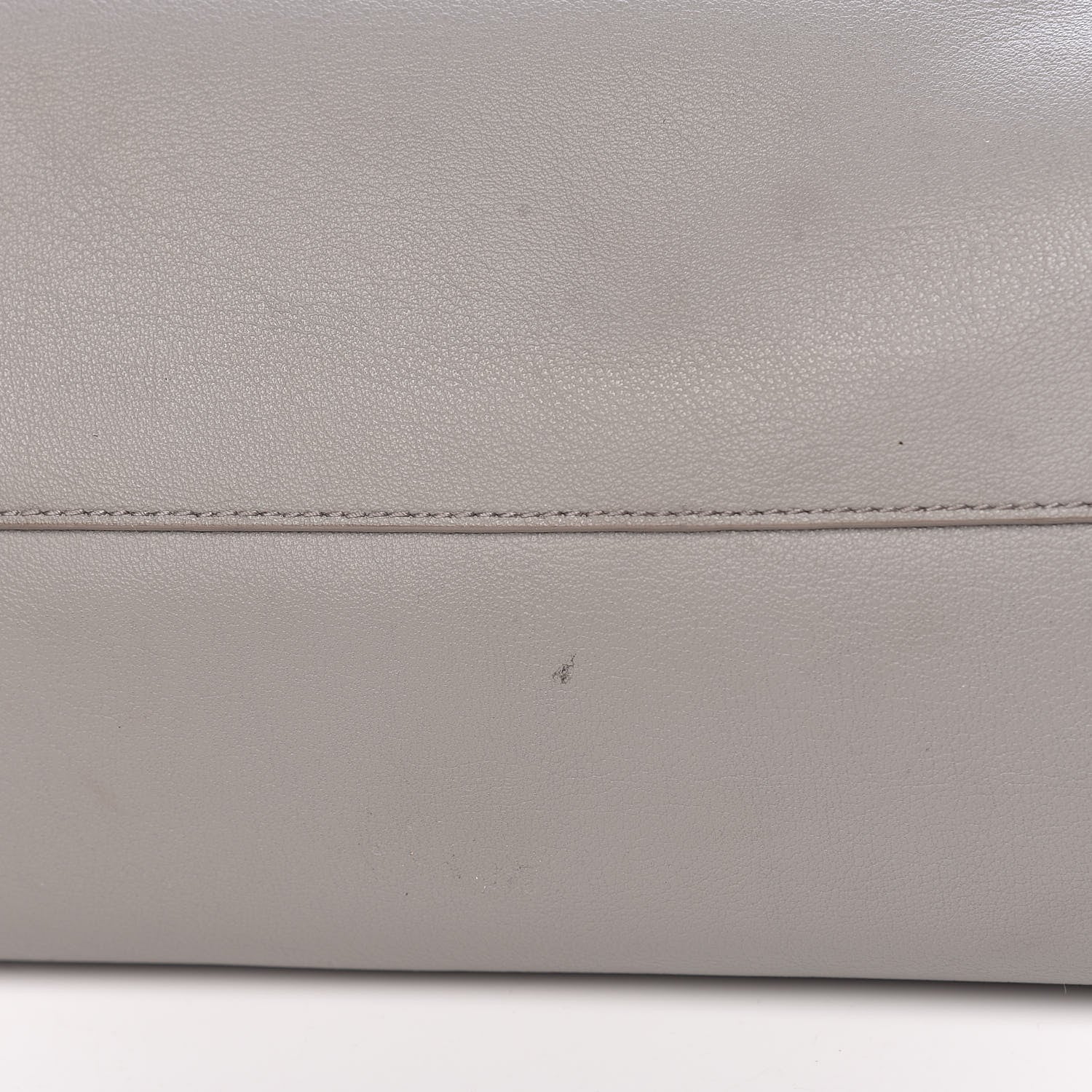 Saint Laurent Calfskin Large Shopping Tote Oyster Gray 16 of 21