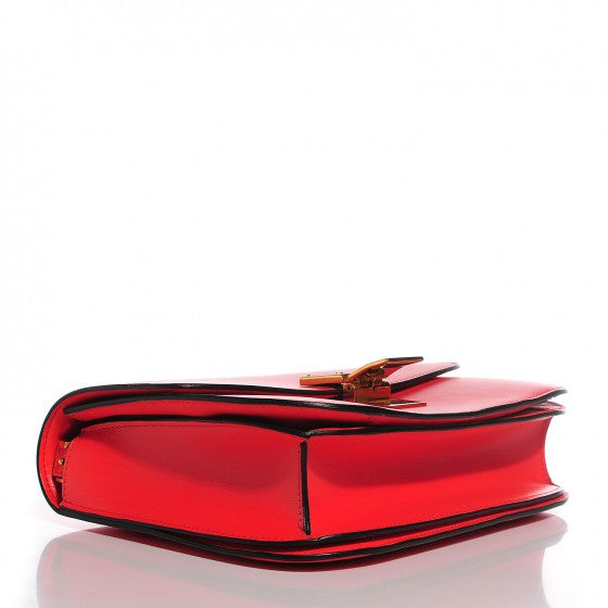 Celine Box Calfskin Medium Classic Box Flap Bag Poppy 3 of 19