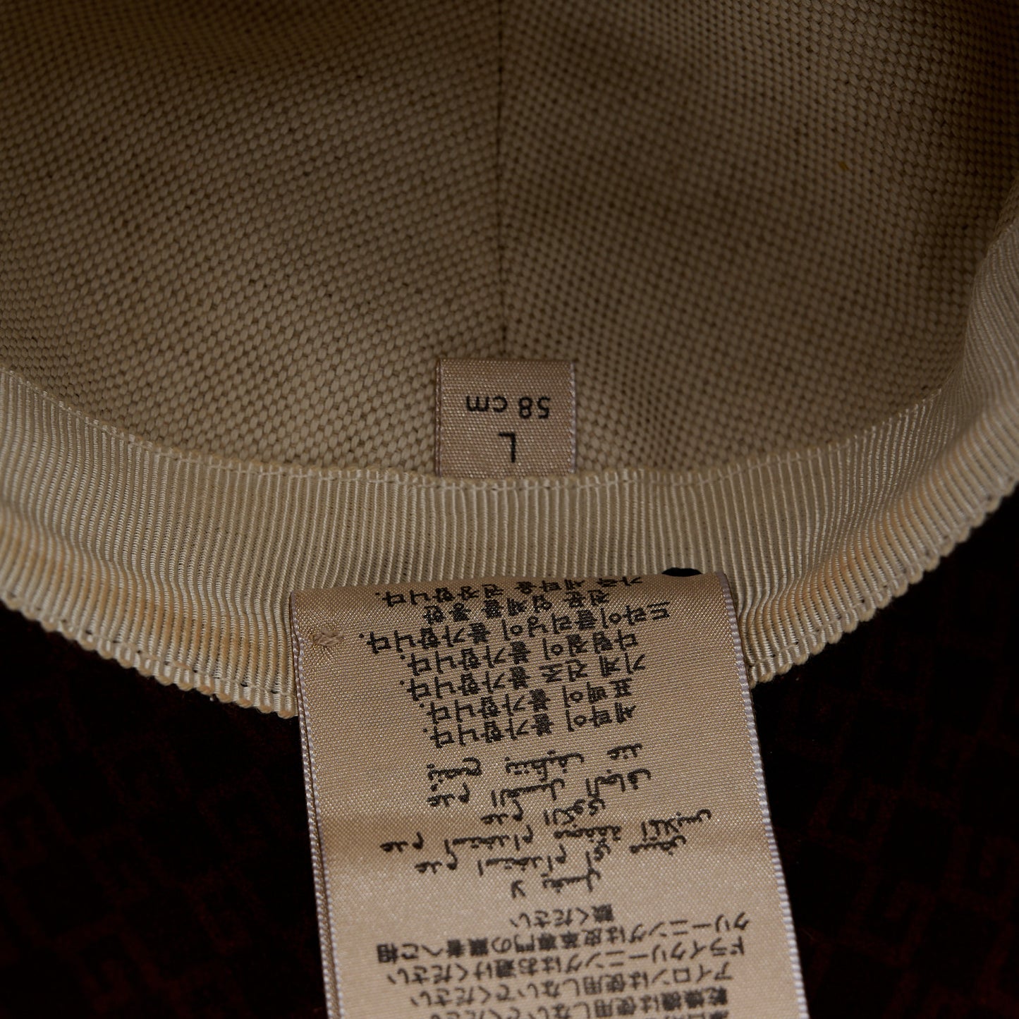 Suede GG Monogram Bucket Hat L Brown