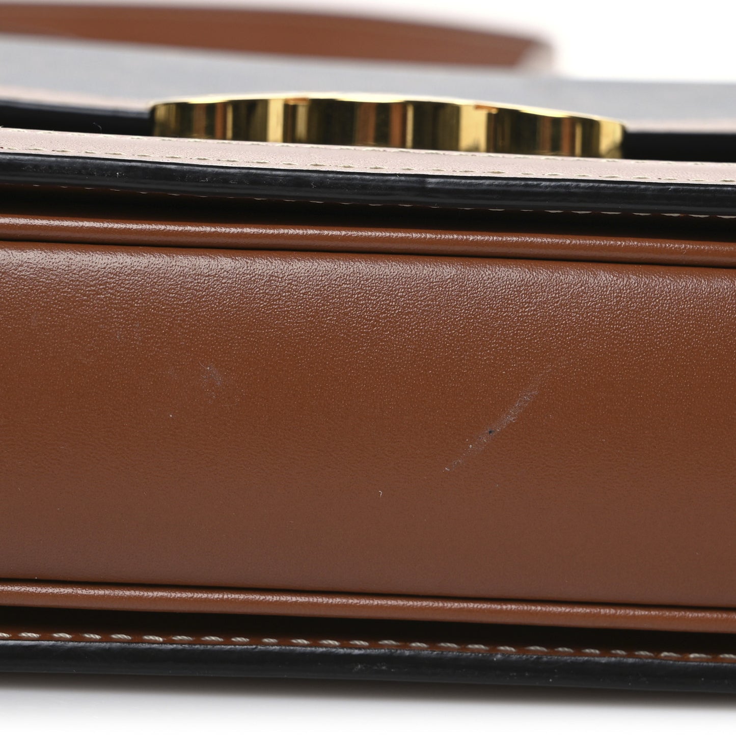 Triomphe Canvas Calfskin Medium Triomphe Bag Tan