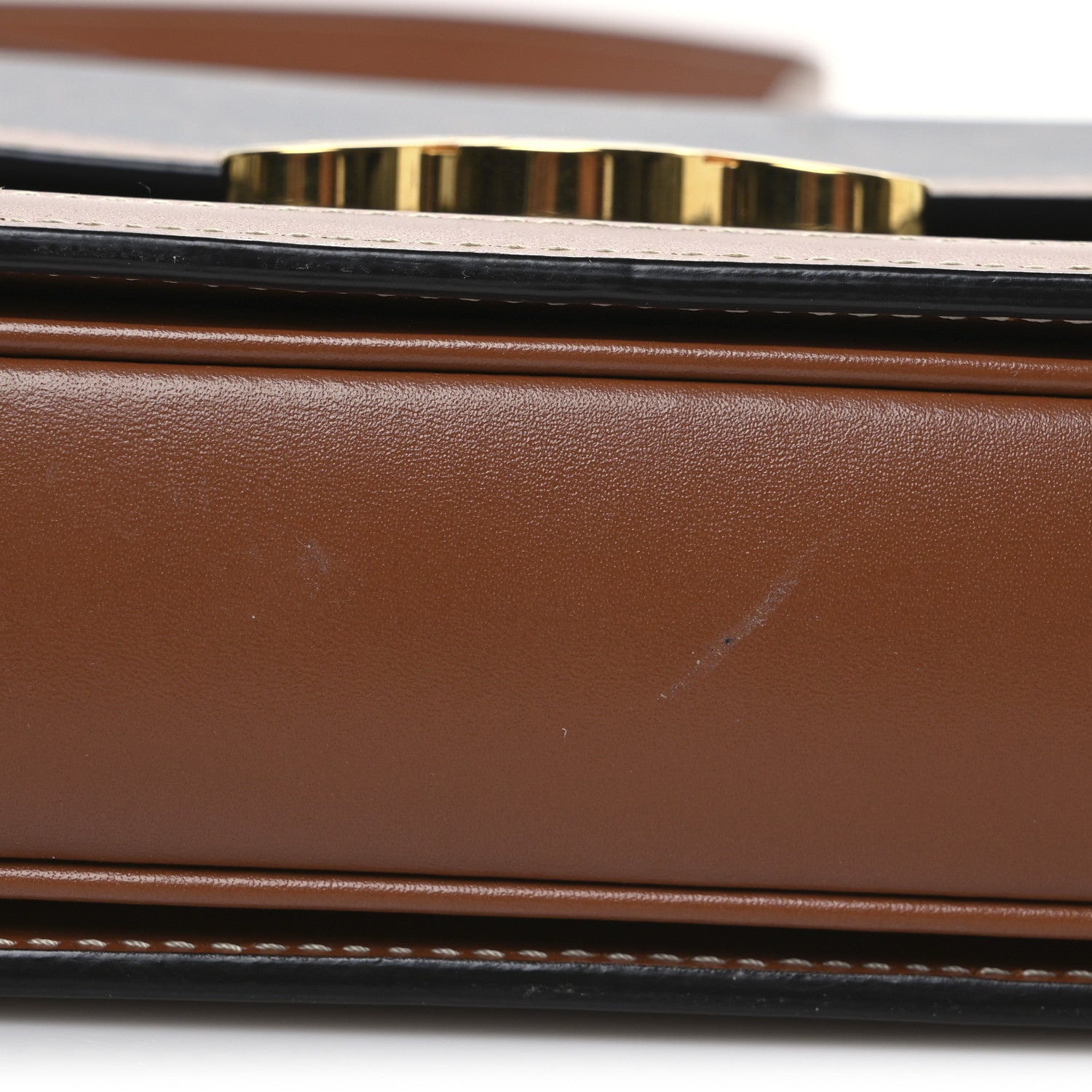 Celine Triomphe Canvas Calfskin Medium Triomphe Bag Tan 13 of 13